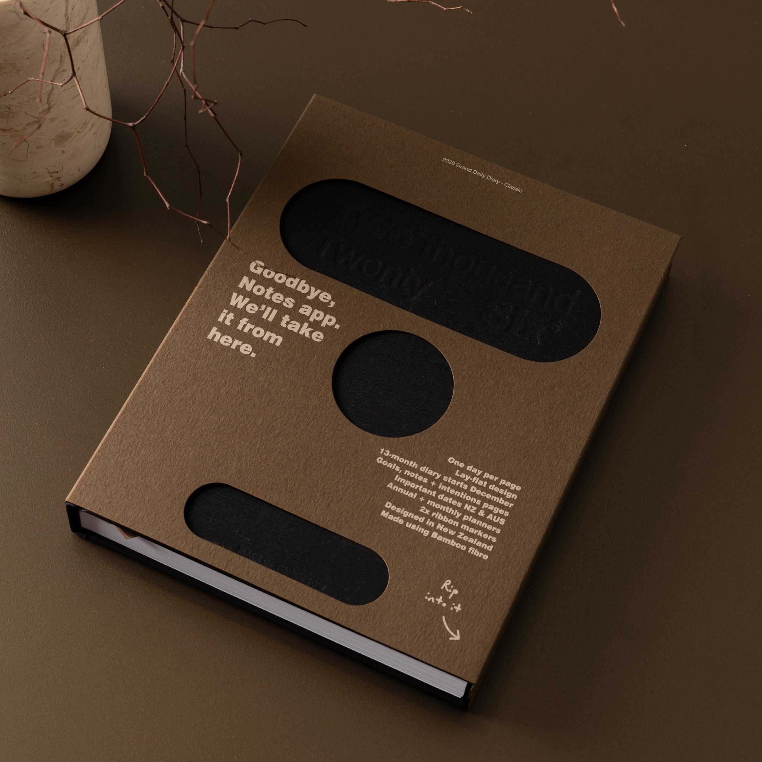 Made of Tomorrow - 2026 Grand Daily Diary - Classic - Liquorice
