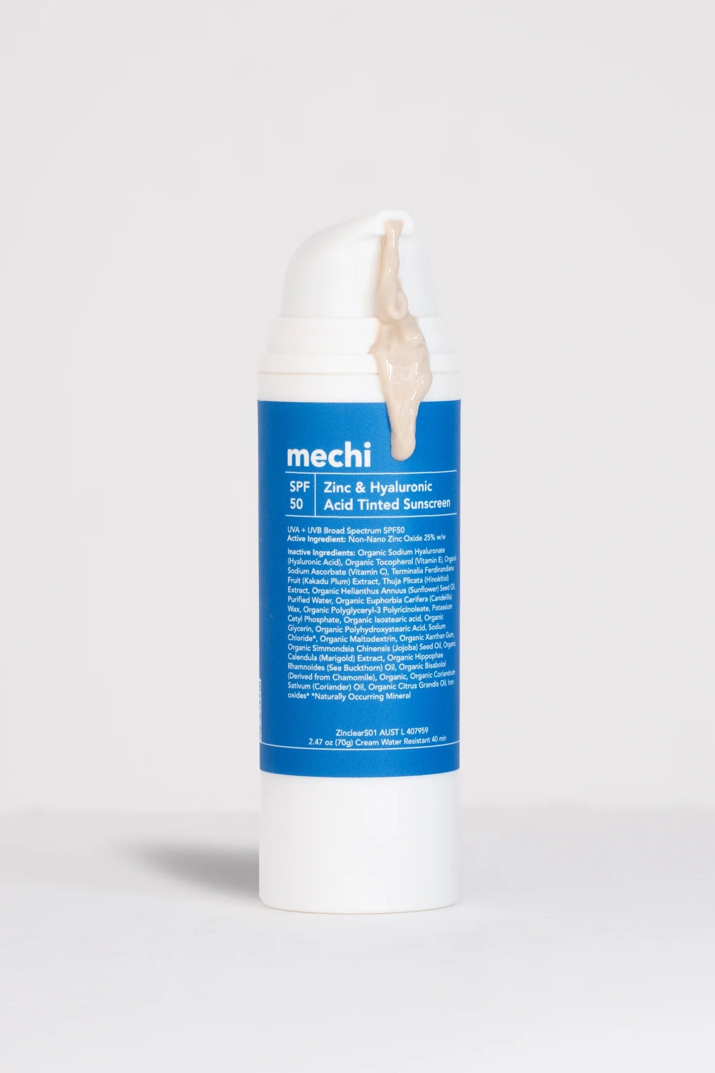 Mechi - Zinc & Hyaluronic Facial Sunscreen Slightly Tinted