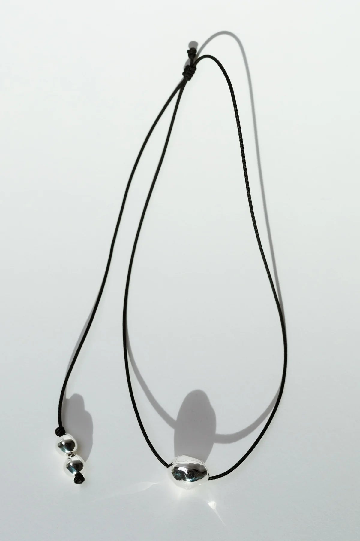 Nina Gordon - Figure Cord Necklace - Silver