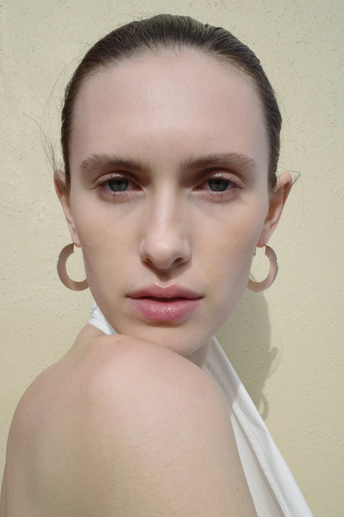 Nina Gordon - Flat Hoops - Silver