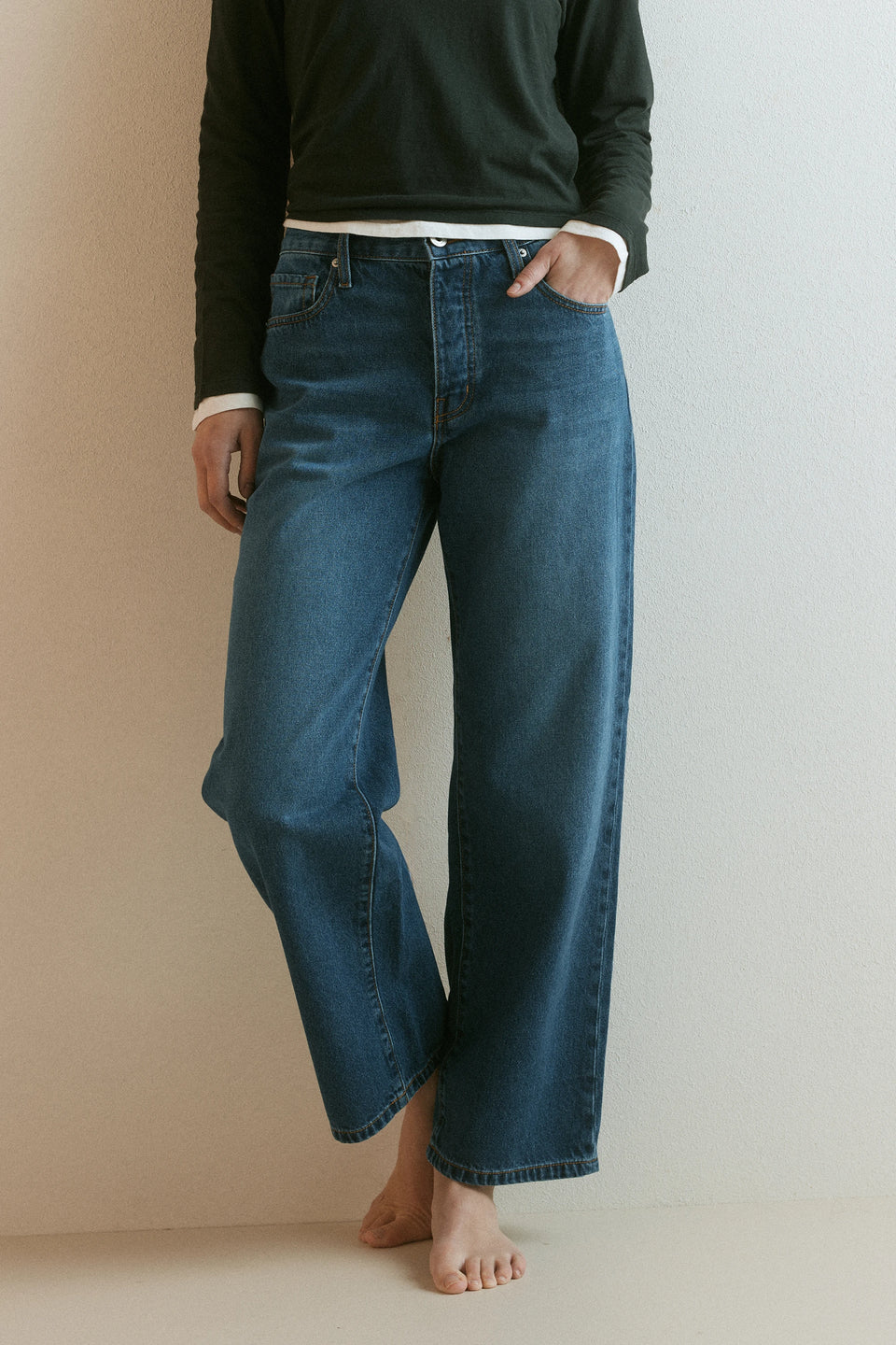 Outland Denim - Rachel Mid Boyfriend Jean - Lake