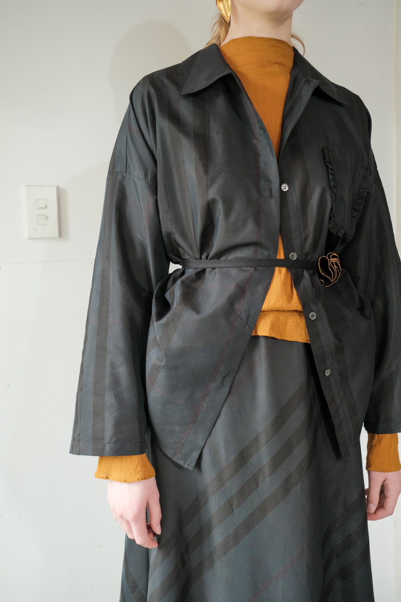 ANNIE x Oosterom - Painter’s Shirt 2.0 - Black Silk Cotton