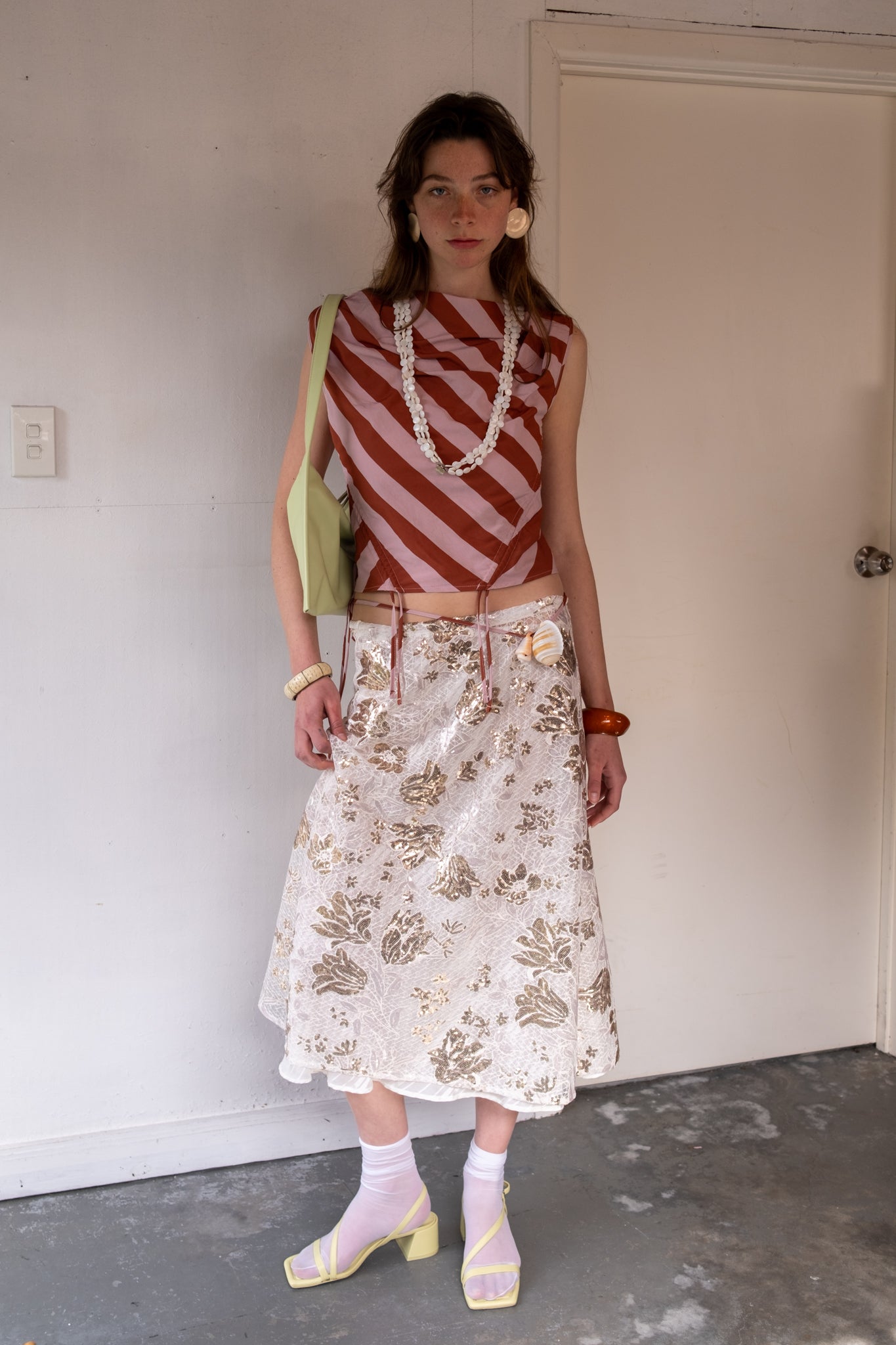 Oosterom X Found - Petra Skirt - Champagne Bloom