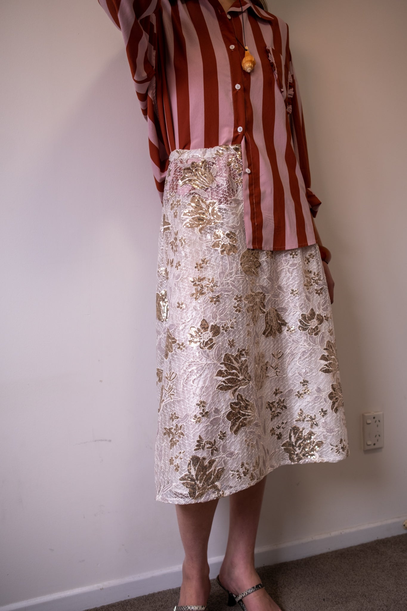Oosterom X Found - Petra Skirt - Champagne Bloom