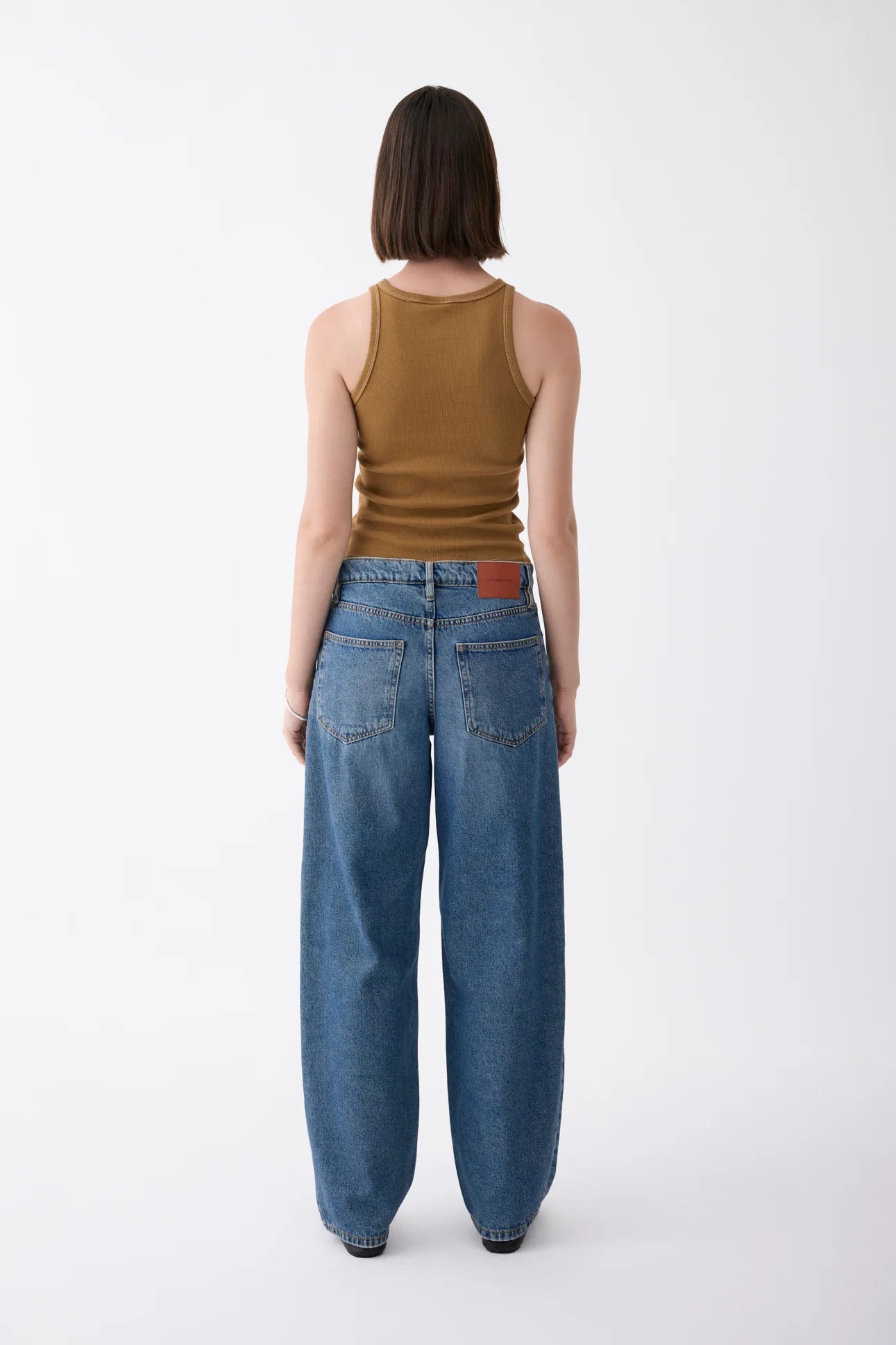 Outland Denim - Avril Mid Slouchy Wide Jean - Moment Mid Blue