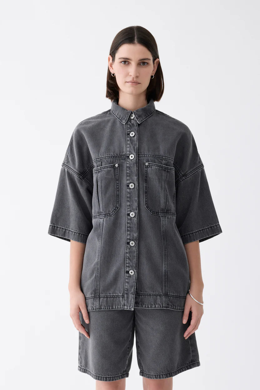 Outland Denim - Lulu SS Shirt - Mercury