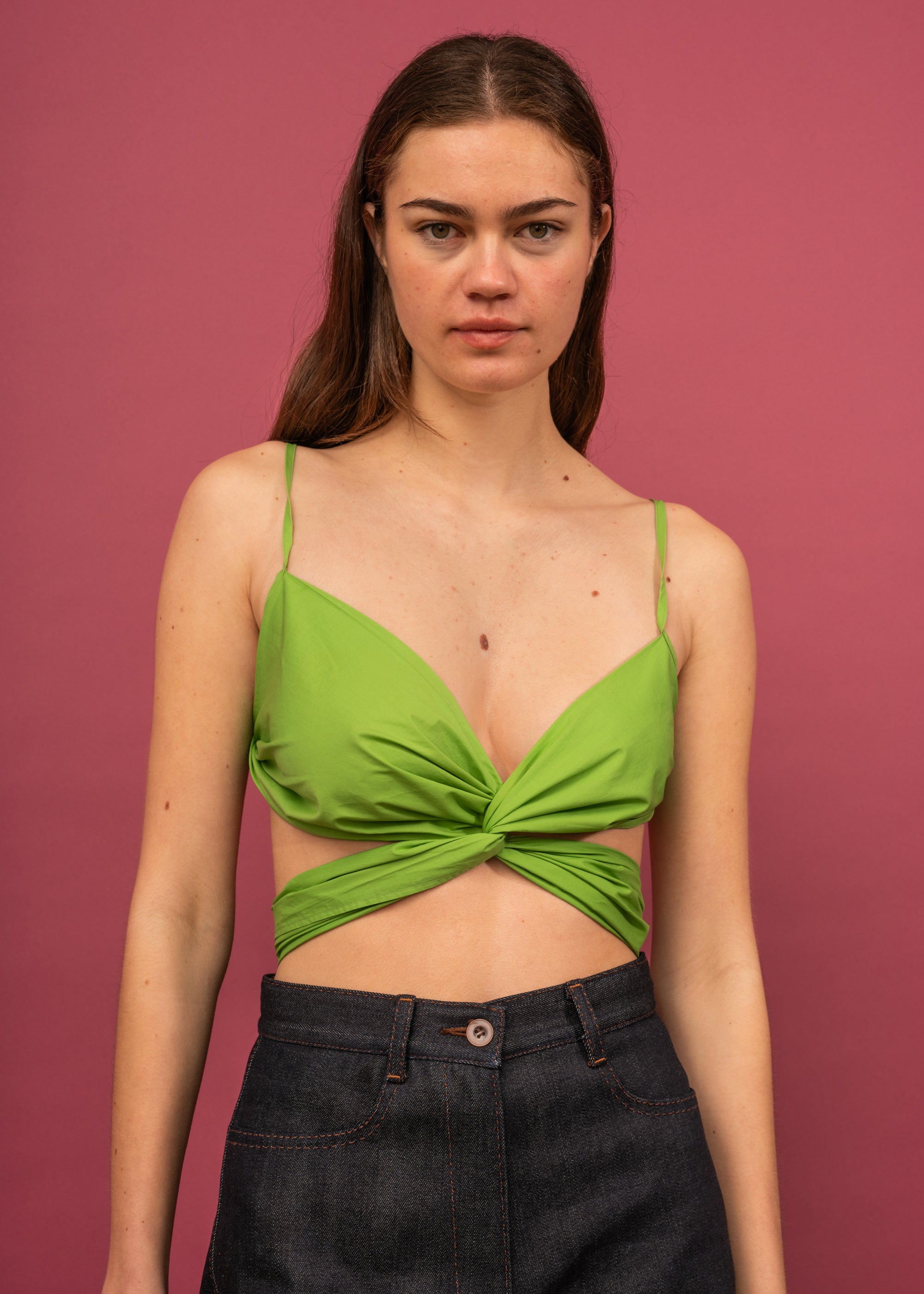 Penny Sage - Dalton Wrap Top - Kiwifruit