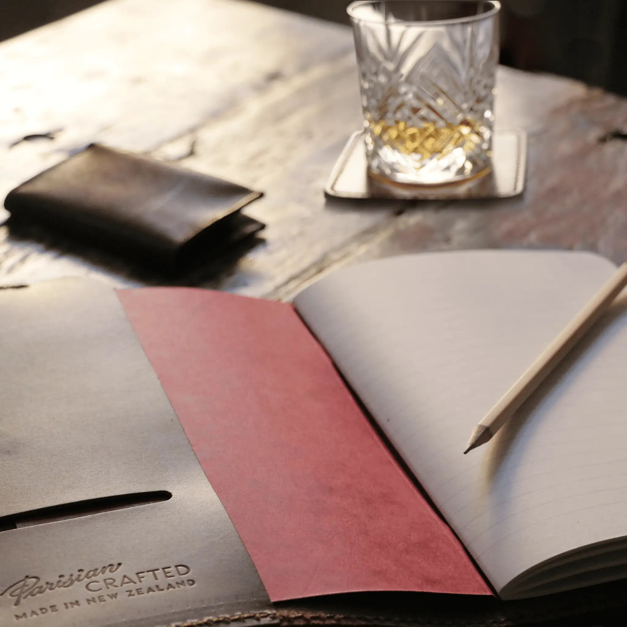 Parisian Crafted - Leather Notebook - Black (A5)
