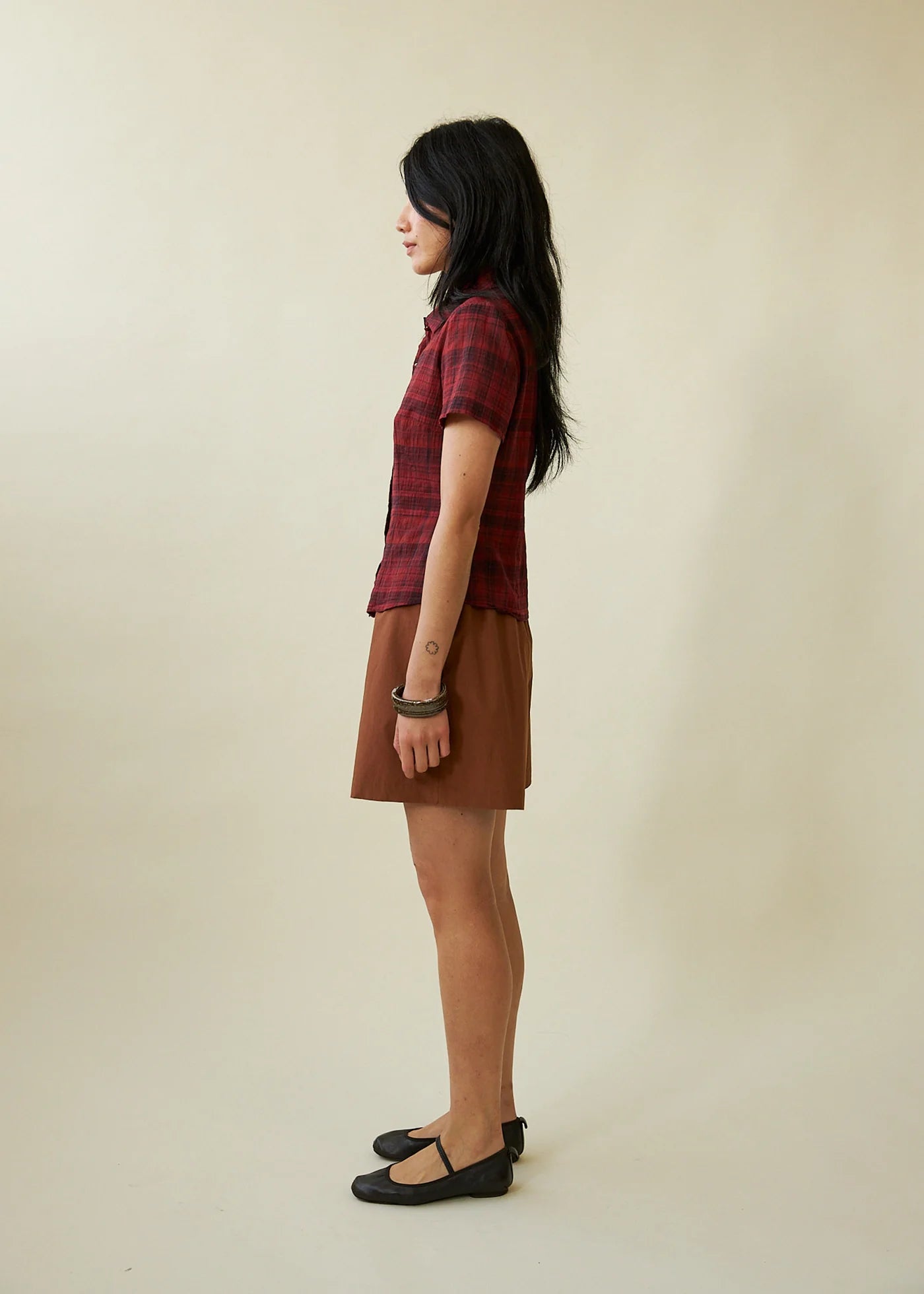 Penny Sage - Evie Shirt - Dahlia Tartan