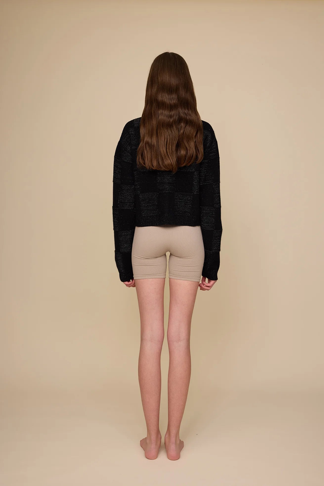Pharlain - Squares Cardi - Black Sparkle