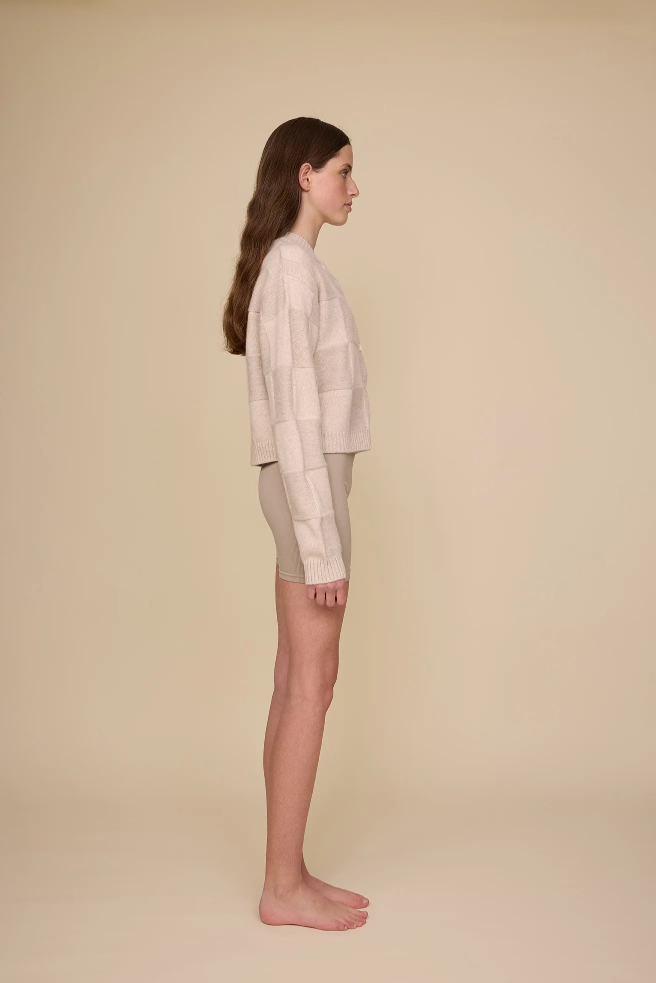 Pharlain - Squares Cardi - Oat Sparkle
