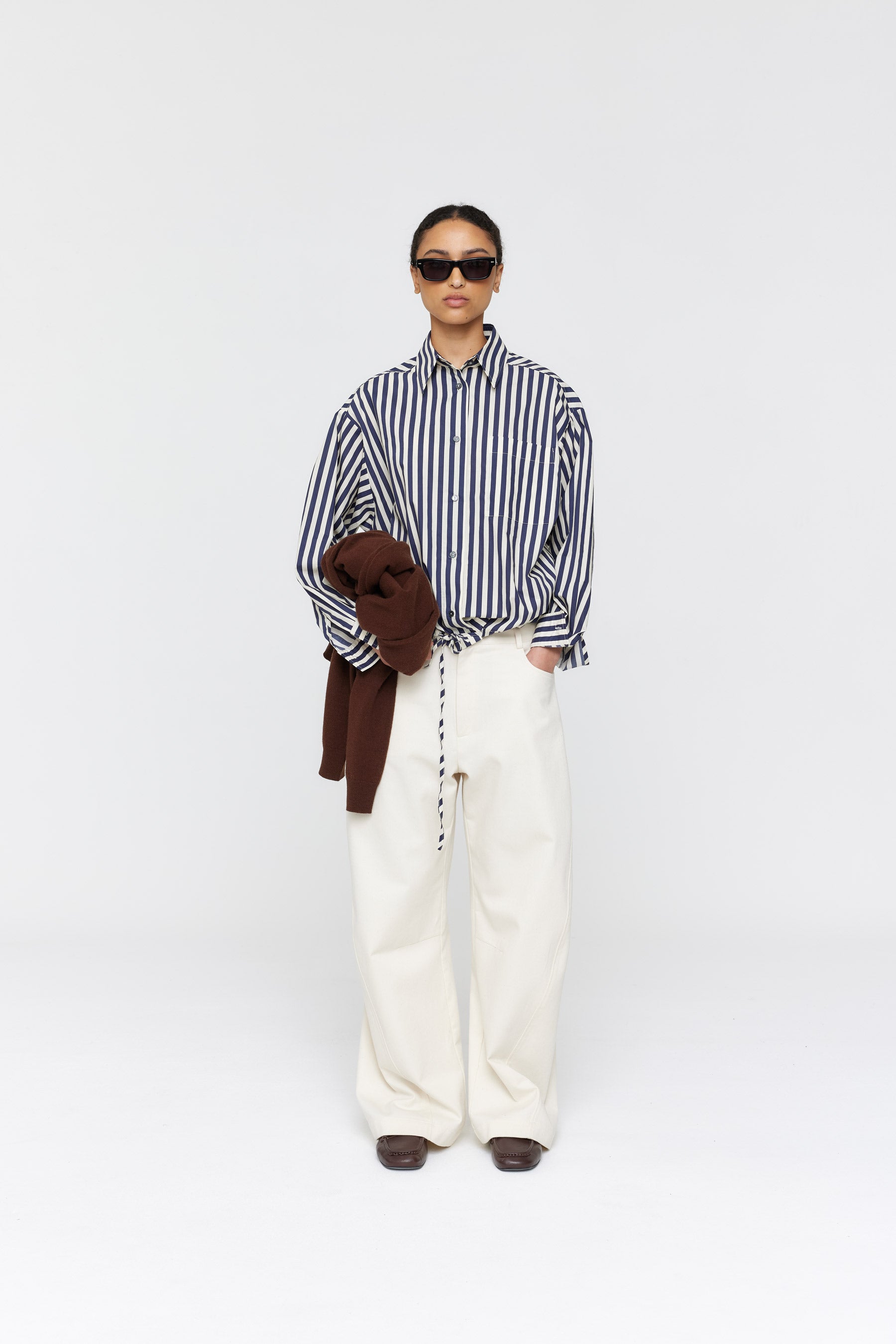 Ricochet - Arthur Shirt - Ink + Clotted Cream