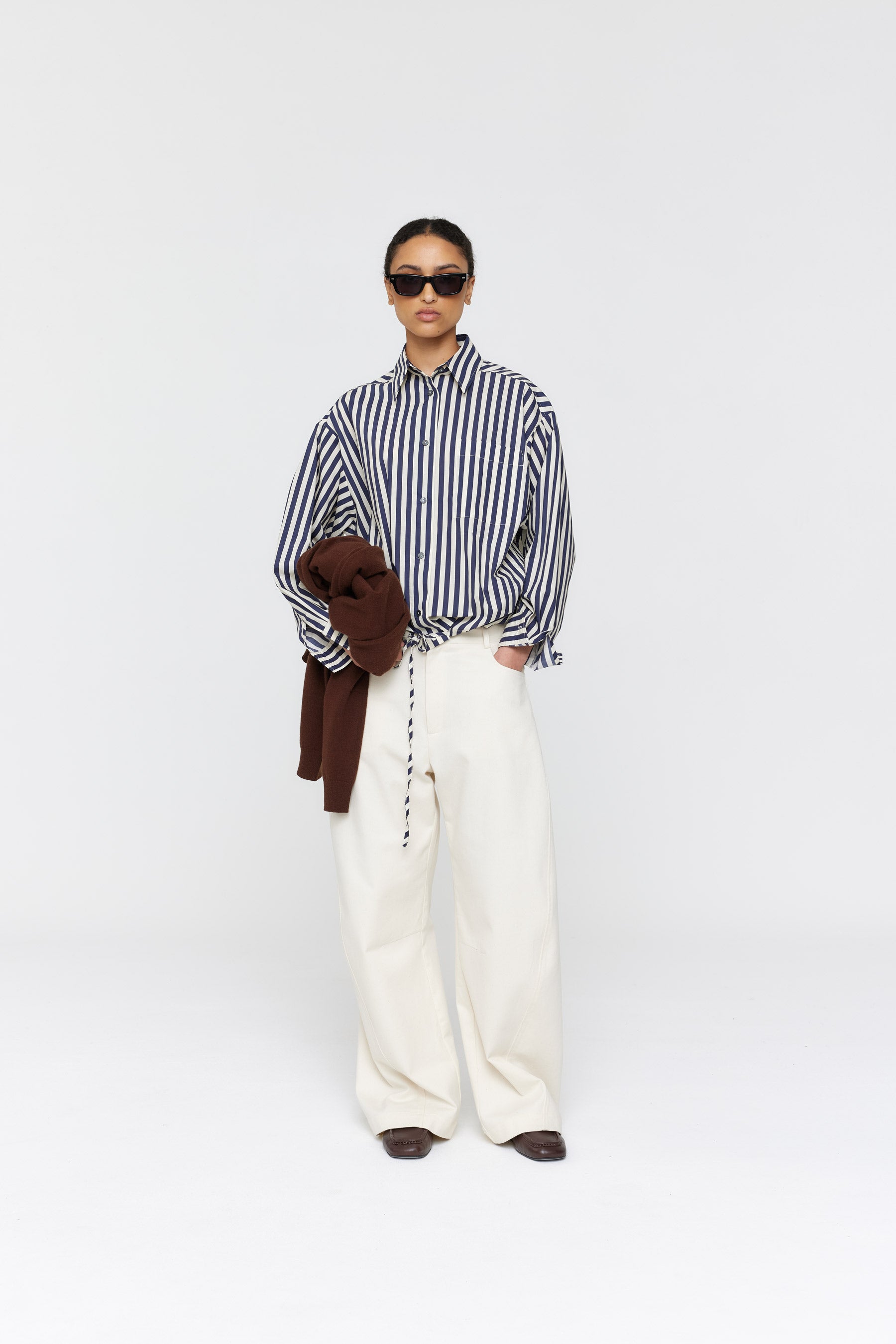 Ricochet - Arthur Shirt - Ink + Clotted Cream