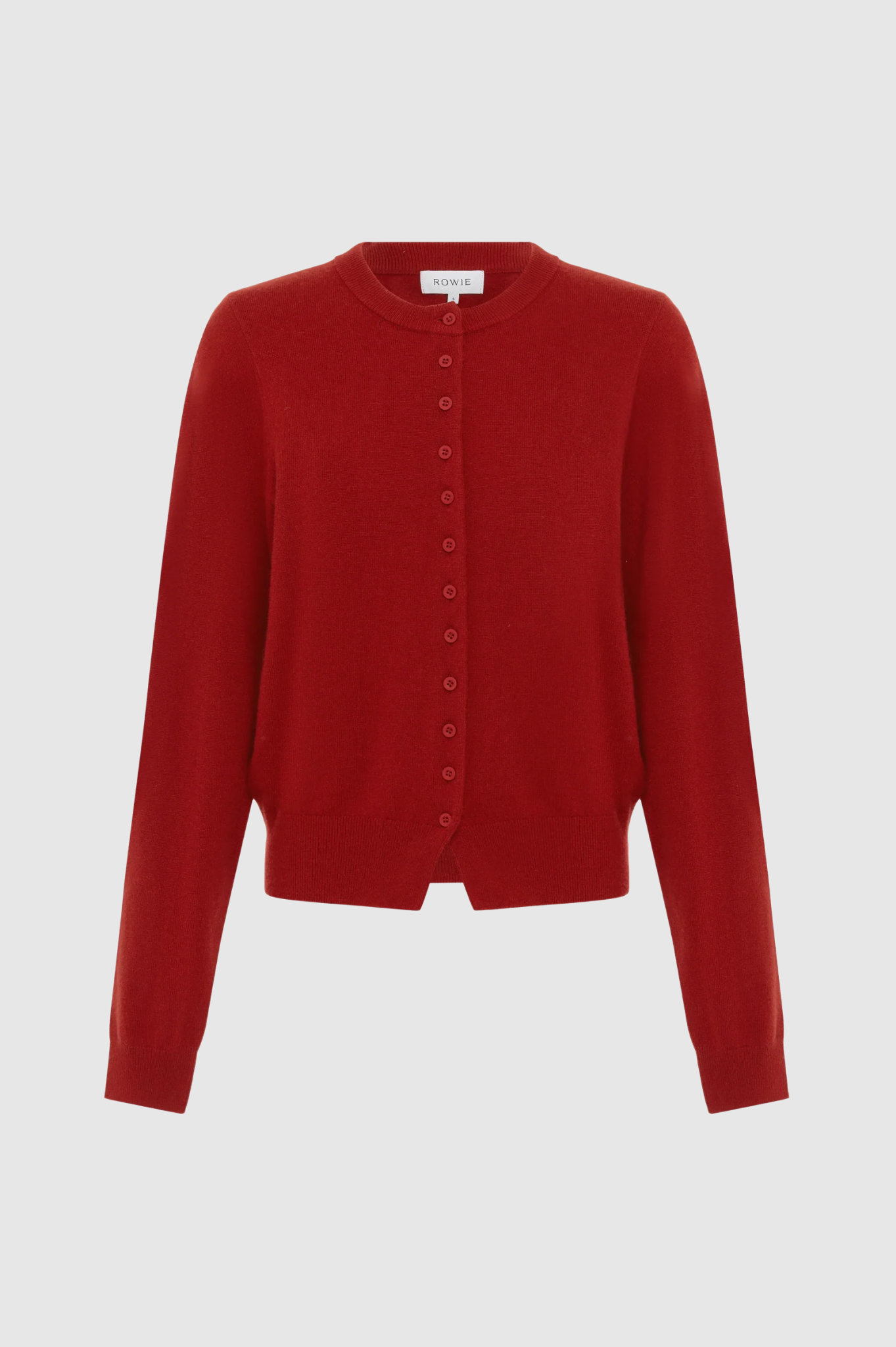 ROWIE - Maeve Merino Knit Cardigan - Rust Red