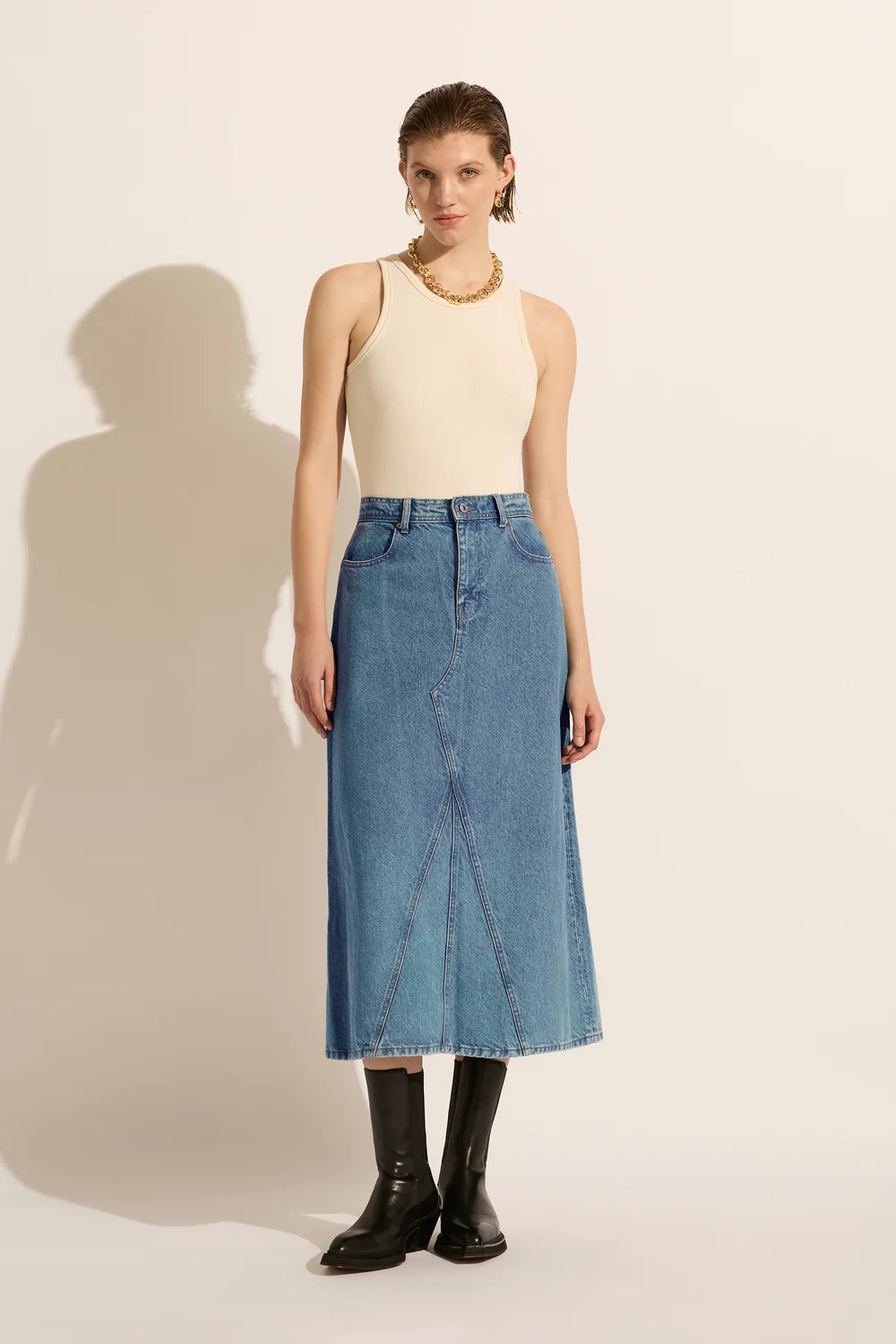 LAST ONE | Outland Denim - Ruby Maxi Skirt - Heritage