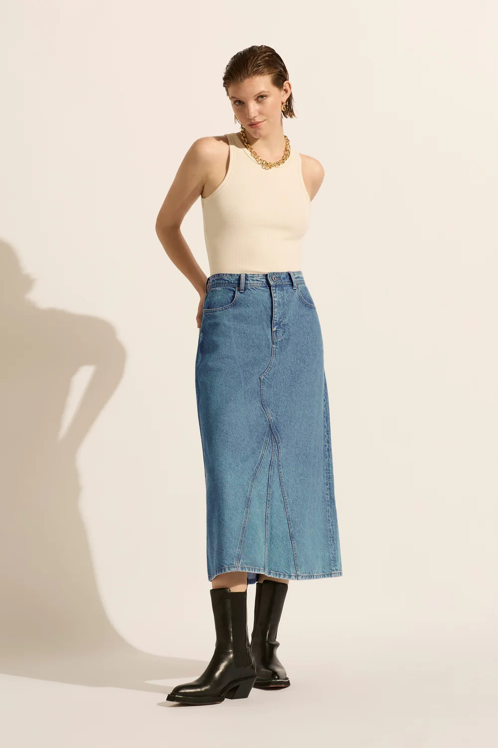 LAST ONE | Outland Denim - Ruby Maxi Skirt - Heritage