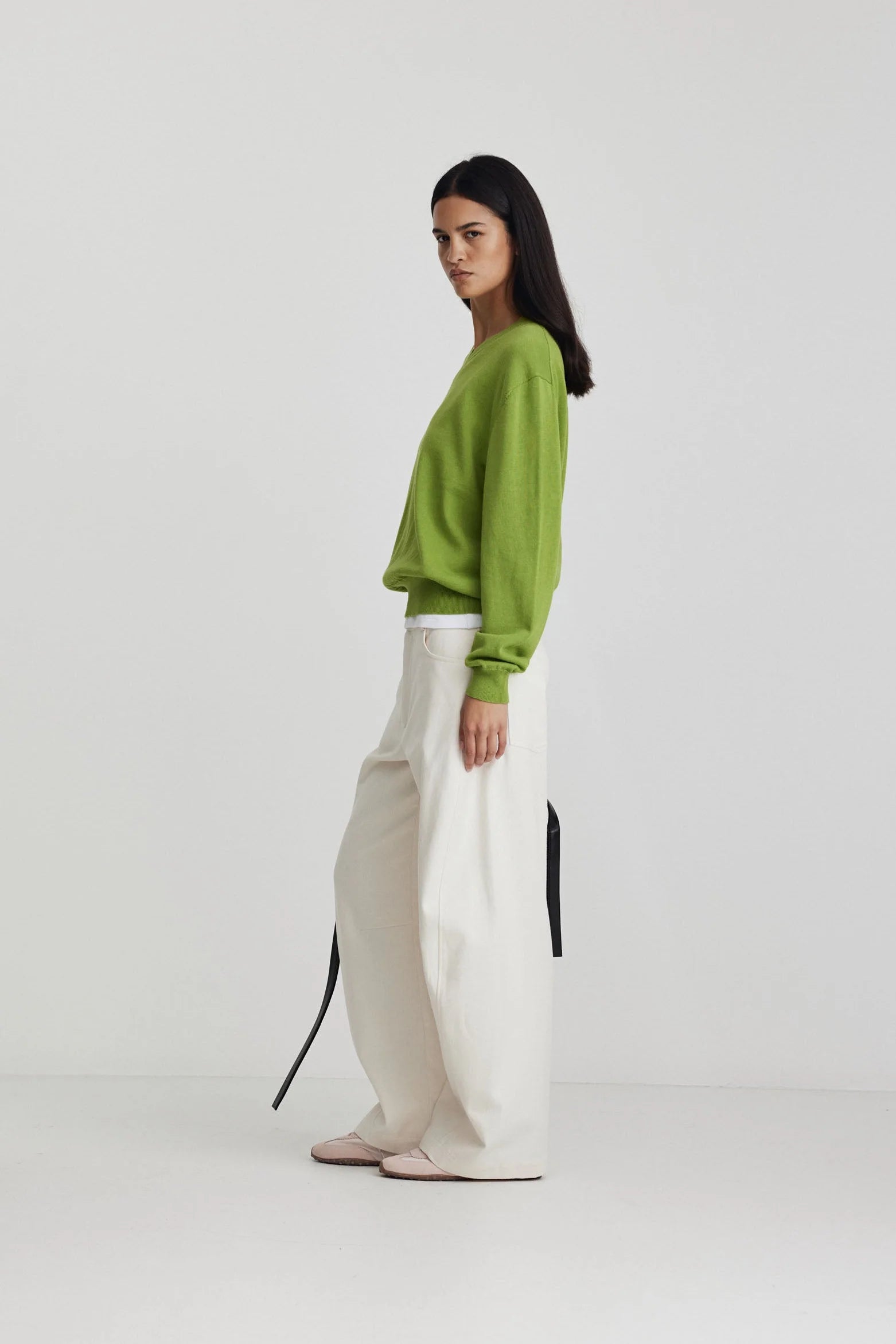 Ricochet - Amina Jumper - Apple Green