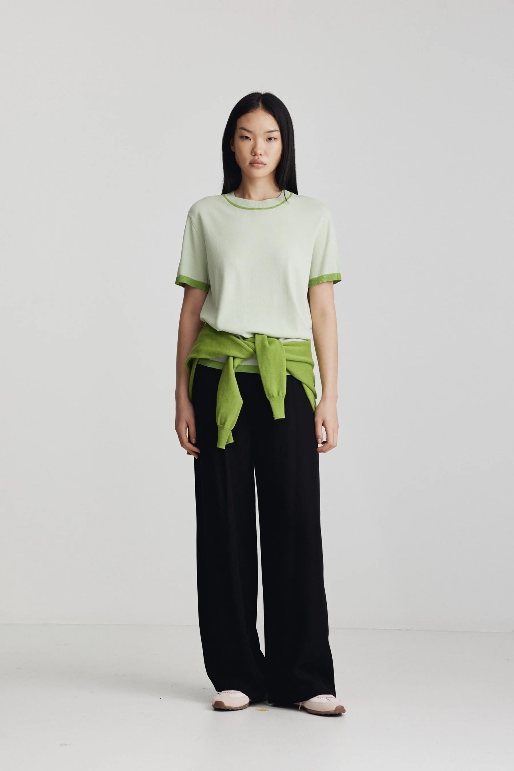 Ricochet - Florent Knit Tee - Mint + Apple