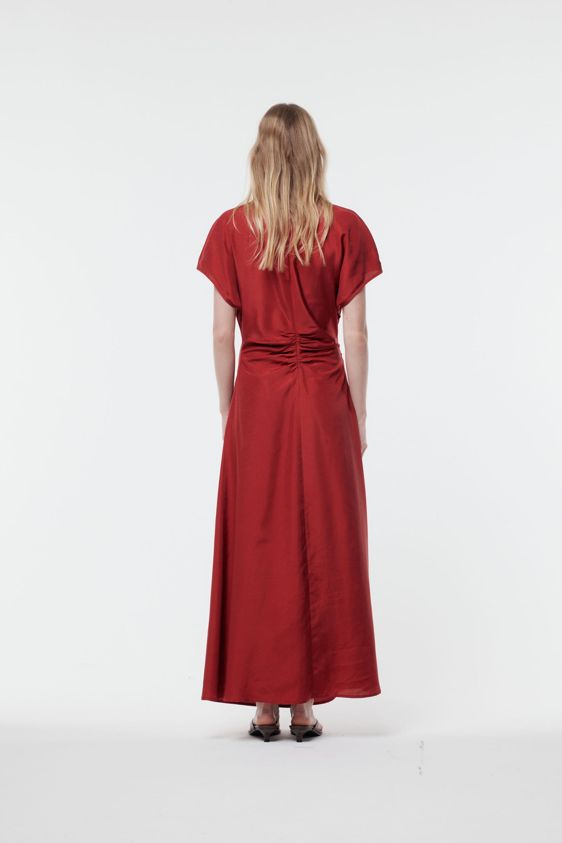Gregory - Terra Dress Plain - Spring Red