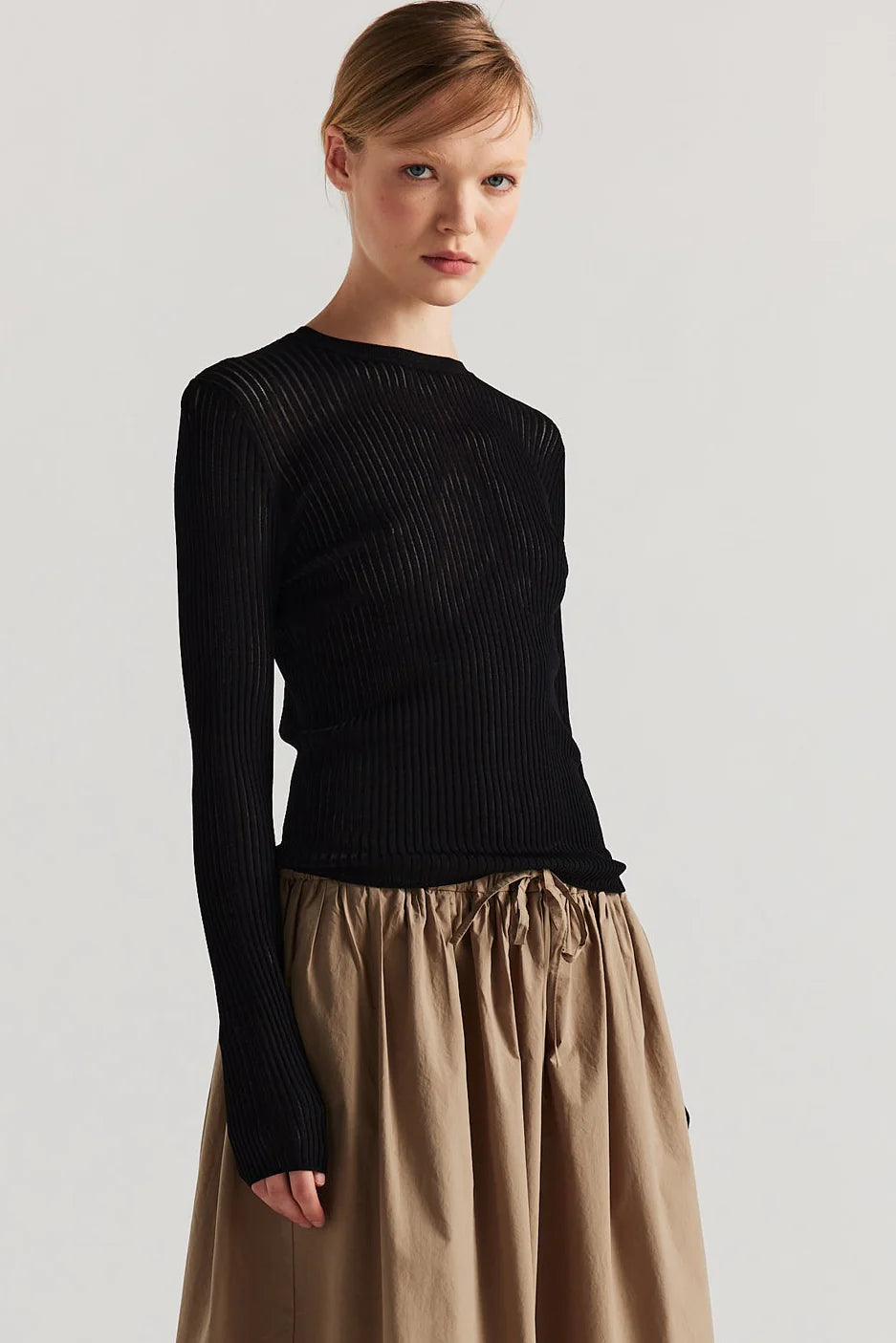 Kloke - Verse Knit Tee - Black