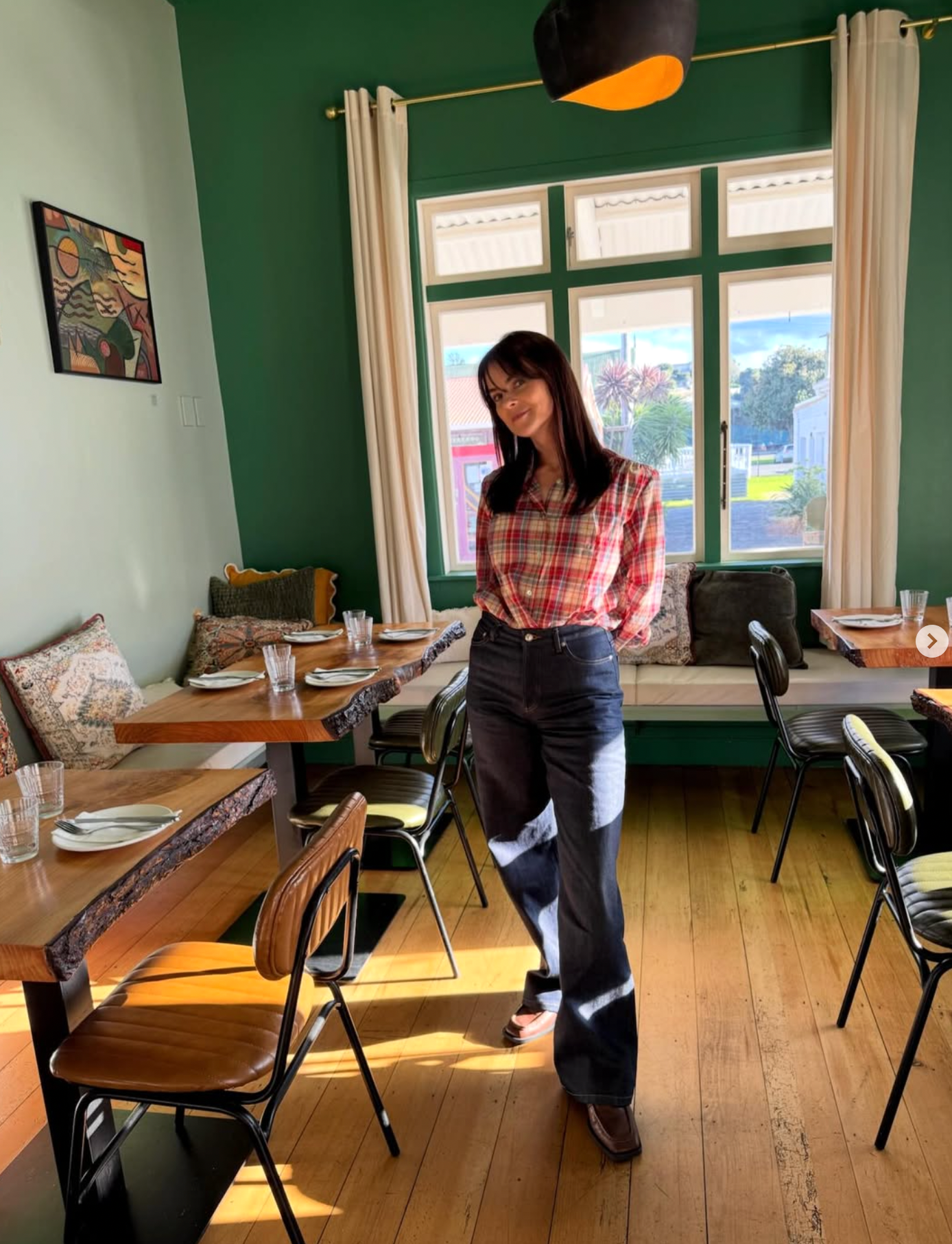 ANNIE - Poet Blouse - Picnic Check