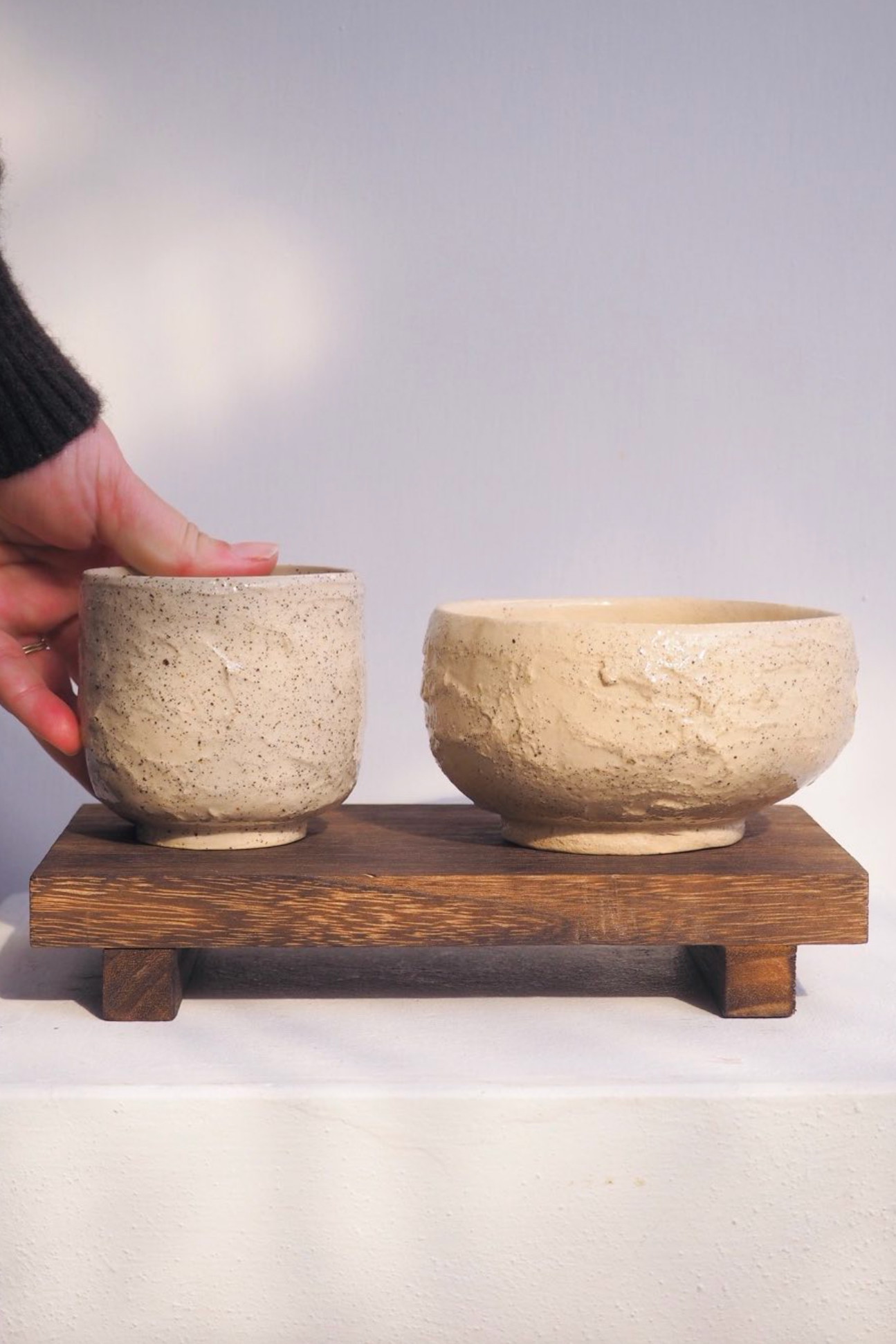 Slab Ceramics - Yunomi Cup- Cream Speckle
