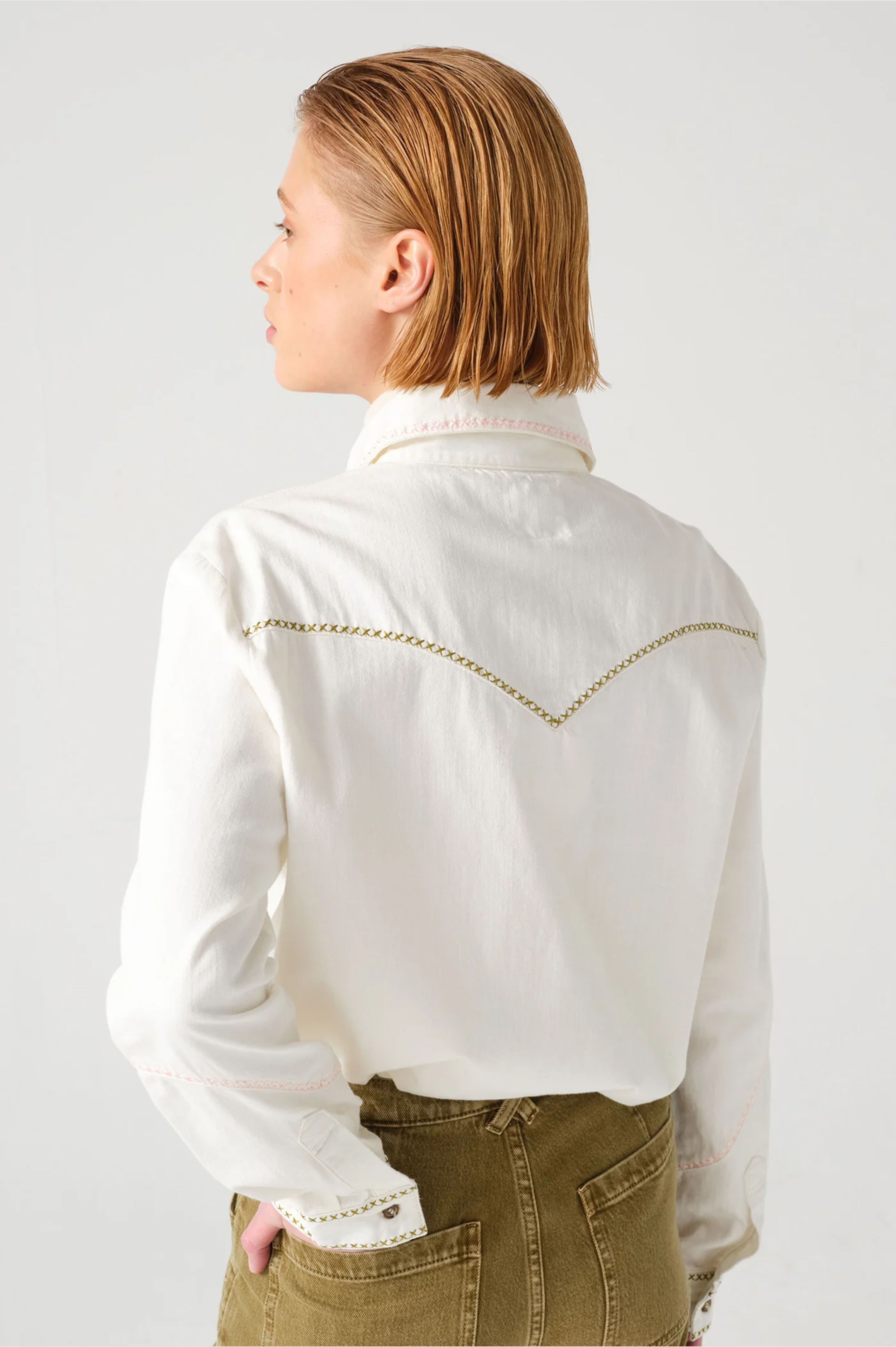 LAST ONE | Seventy + Mochi - Ray Blouse - Ecru Denim