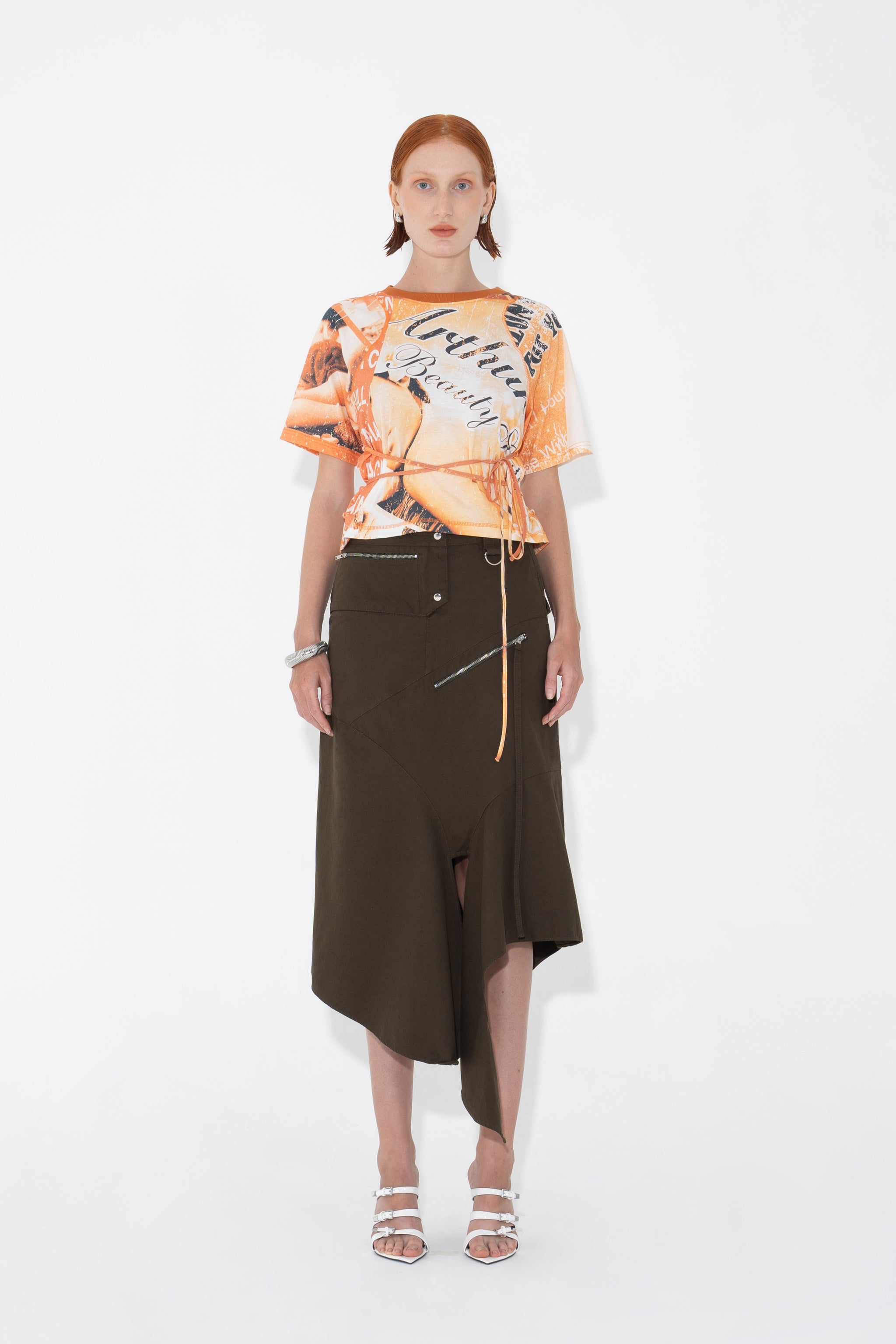 LAST ONE | Arthur Apparel - Utility Drape Skirt - Olive