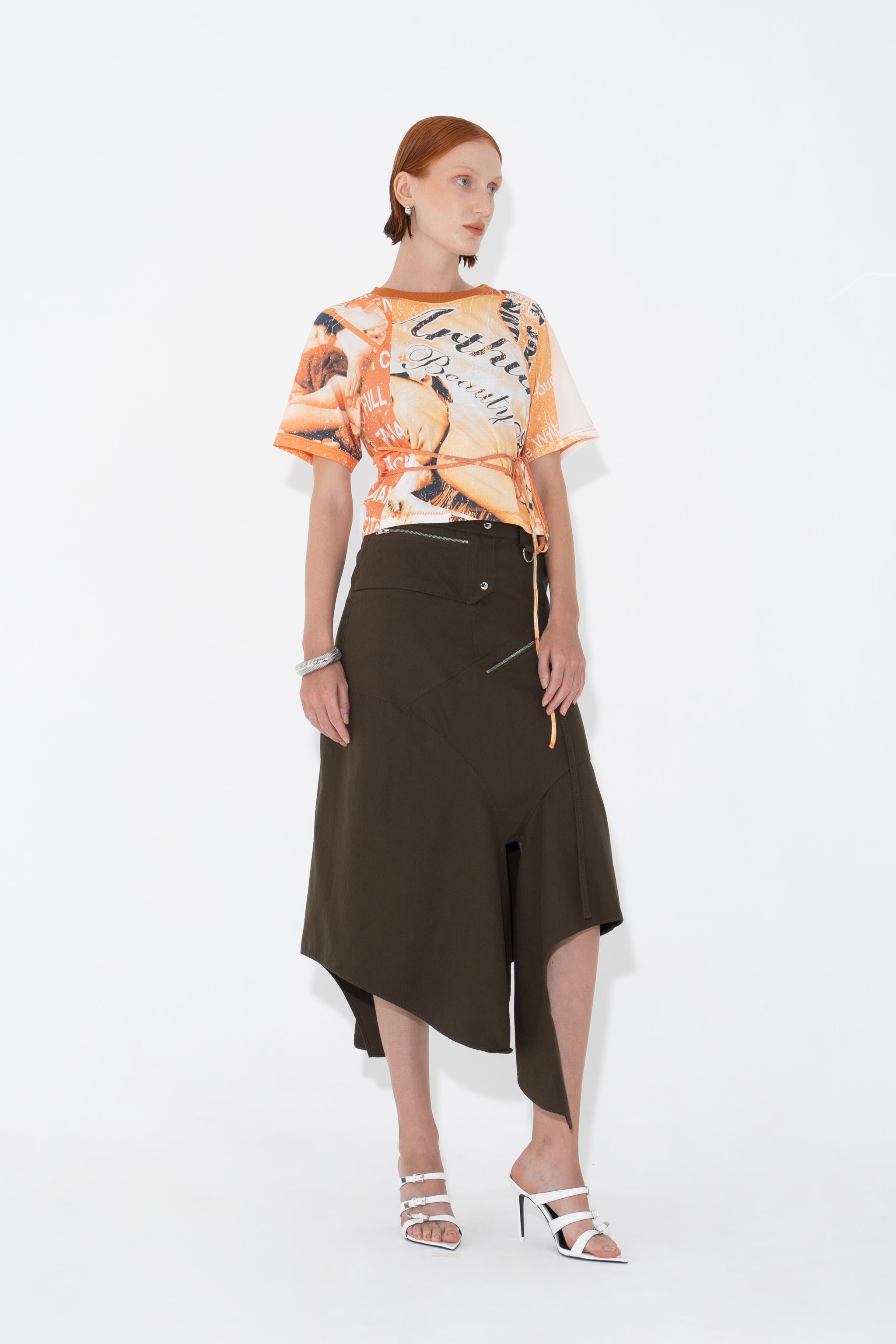 LAST ONE | Arthur Apparel - Utility Drape Skirt - Olive