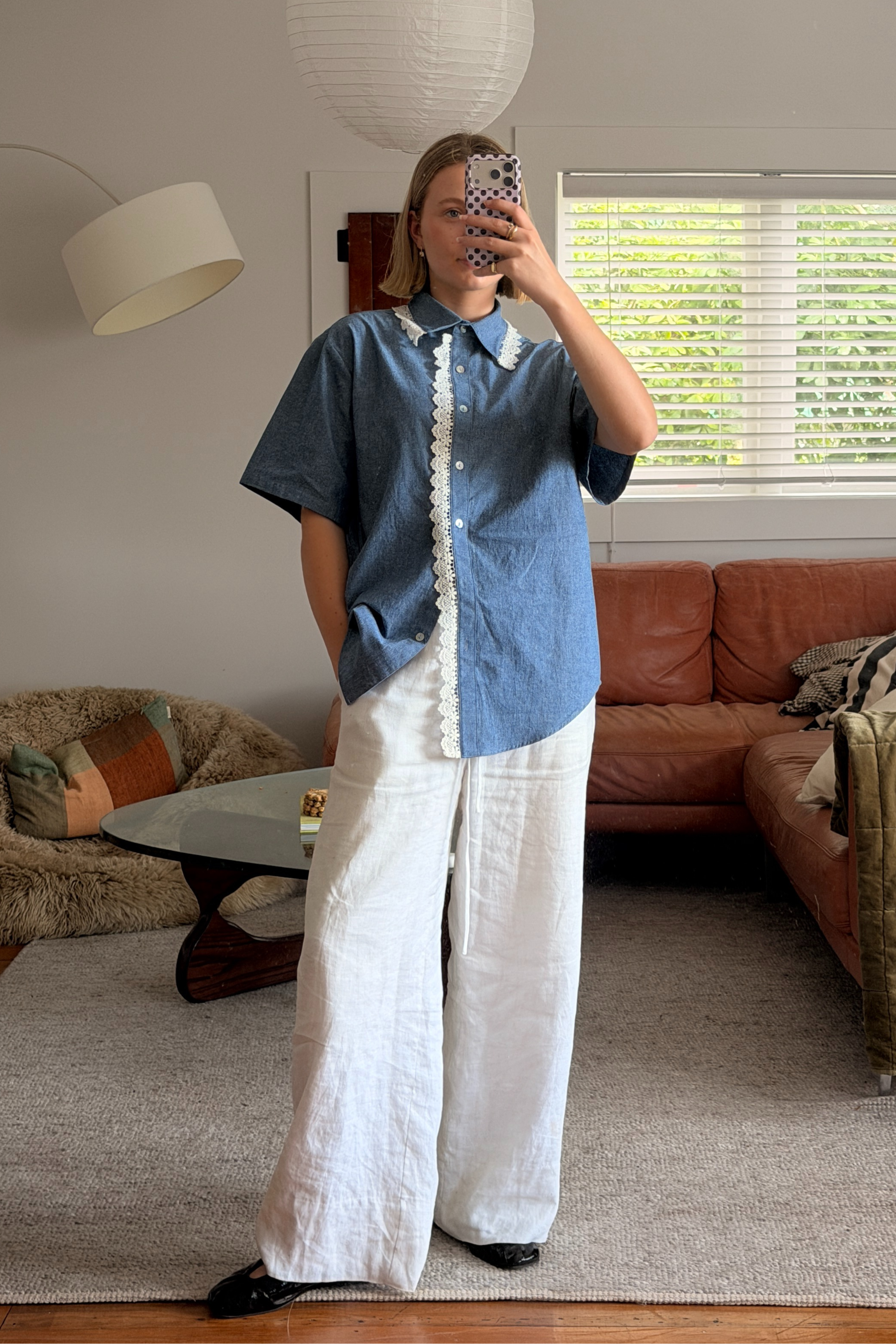 Annie - Western Shirt - Chambre/Lace