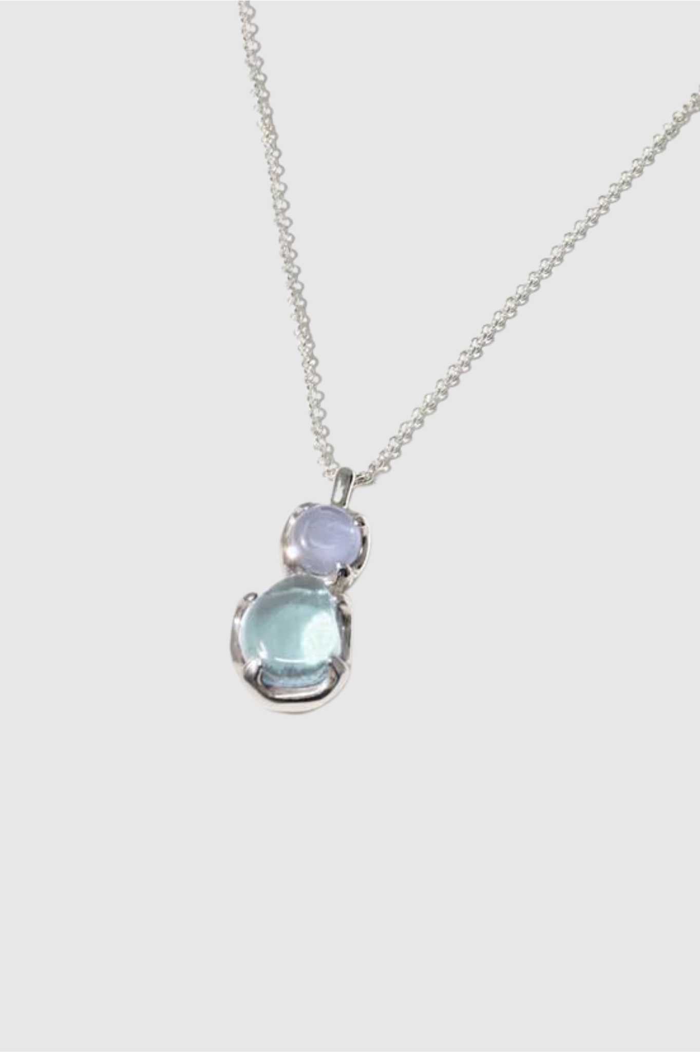 Cled - Duo Beam Necklace - Mint + Blue Jay