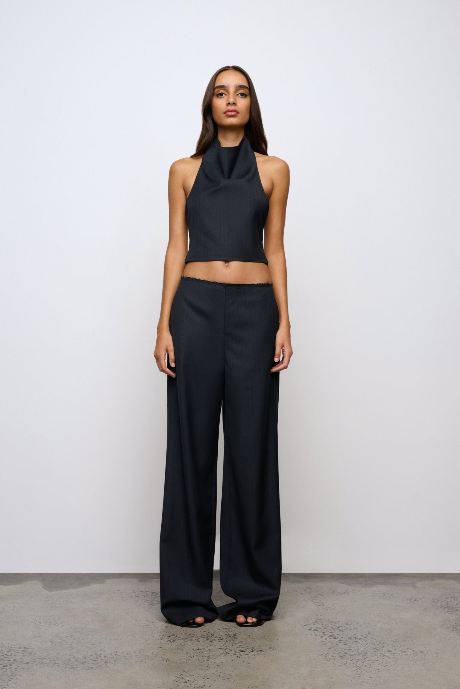 One of Others - Margot Pant - Navy Pinstripe