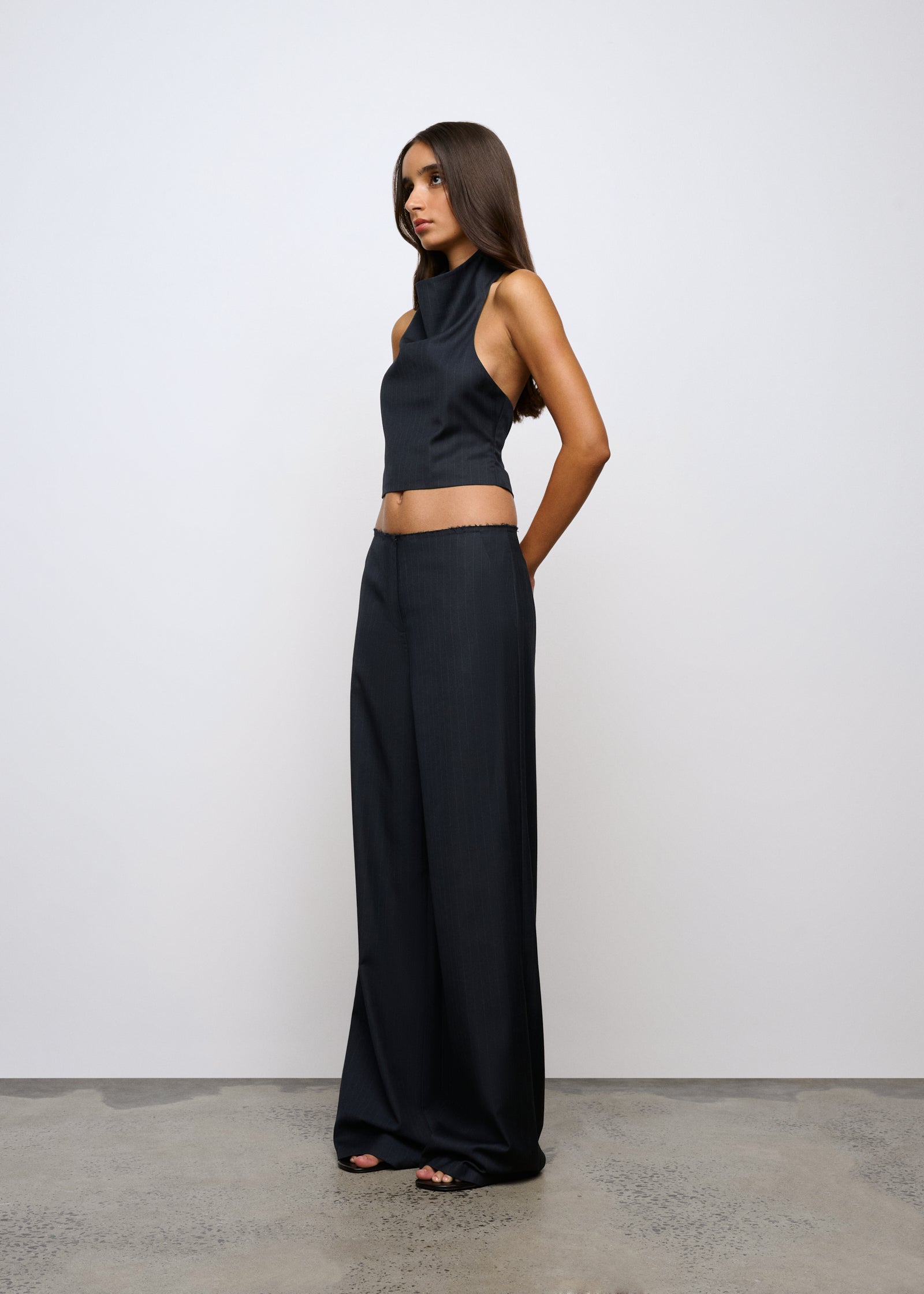 One of Others - Margot Pant - Navy Pinstripe