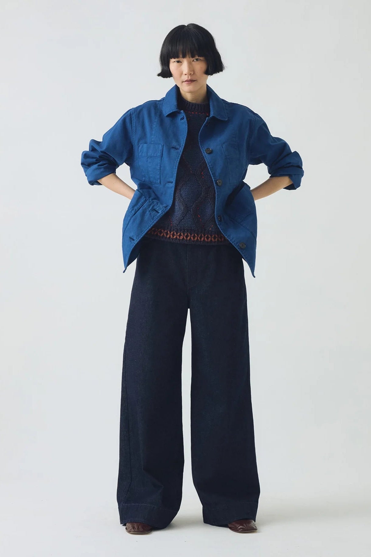 Toast - Cotton Canvas Workwear Jacket - Cobalt Blue