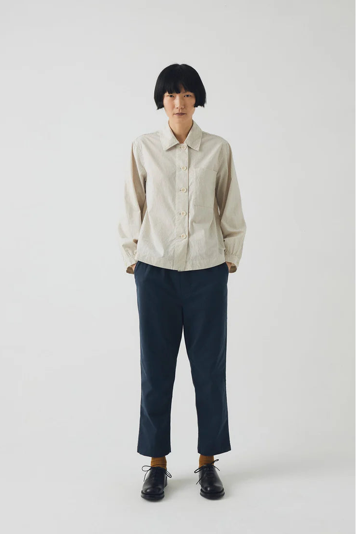 Toast - Gabi Cotton Pull On Trousers - Storm Blue
