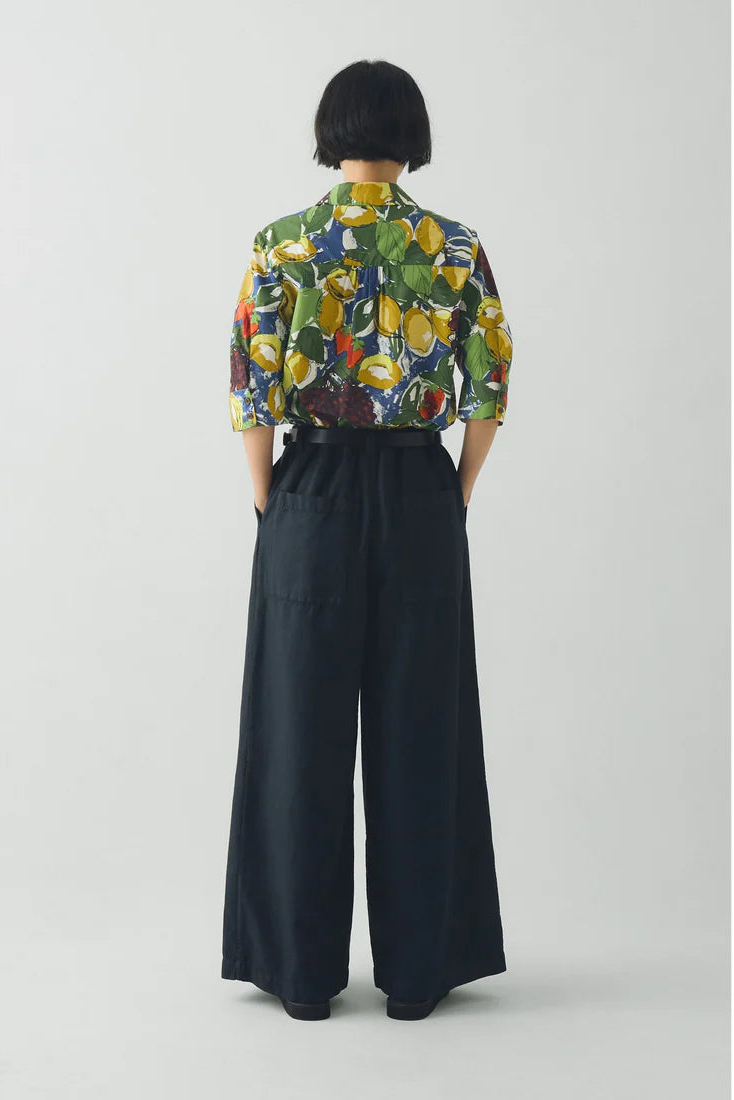 Toast - Gia Sketched Fruit Print Shirt - Verdigris/Multi