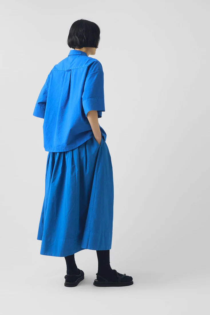 Toast - Cotton Linen Poplin Shirt - Enamel Blue
