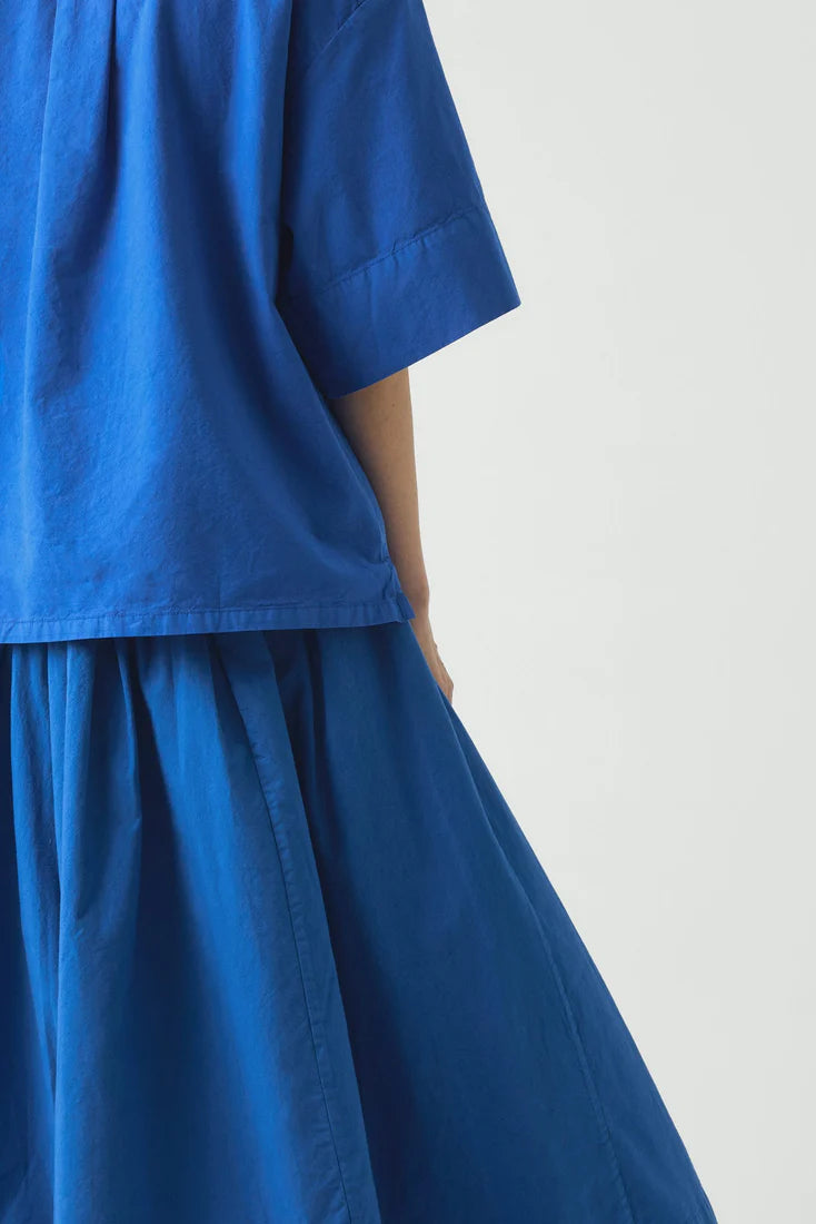 Toast - Cotton Linen Poplin Shirt - Enamel Blue