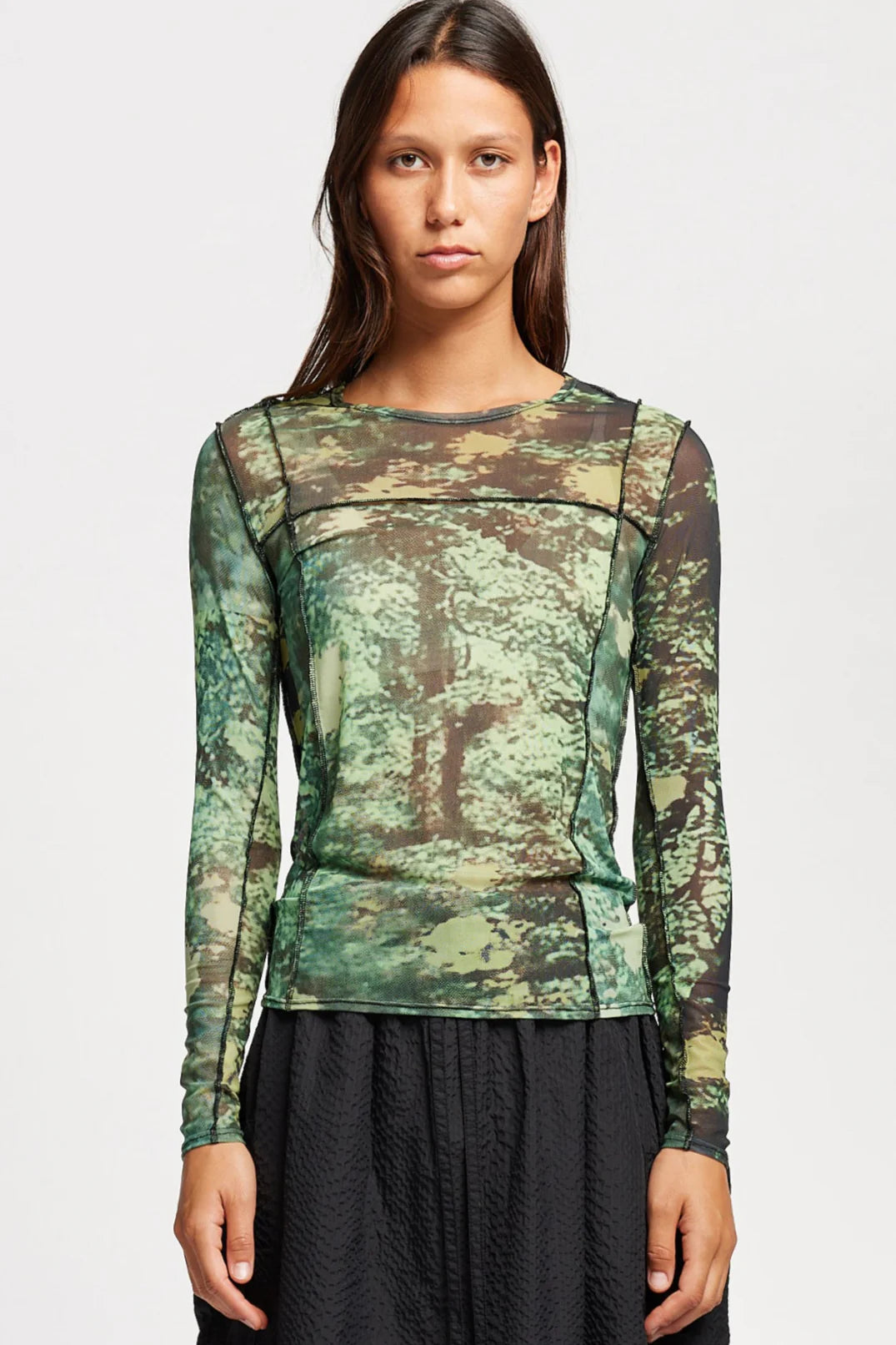 Kloke - Inlet Stretch Top - Green Print