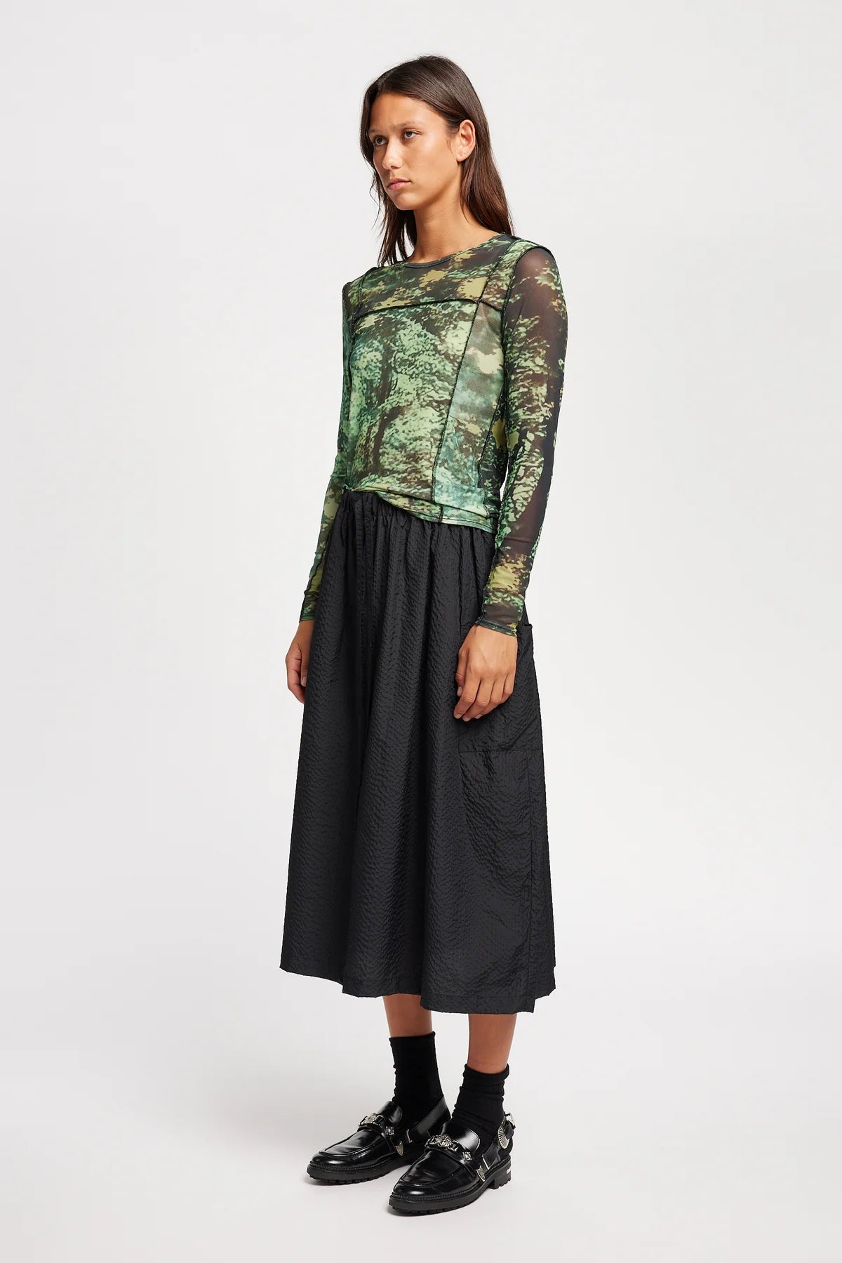 Kloke - Inlet Stretch Top - Green Print