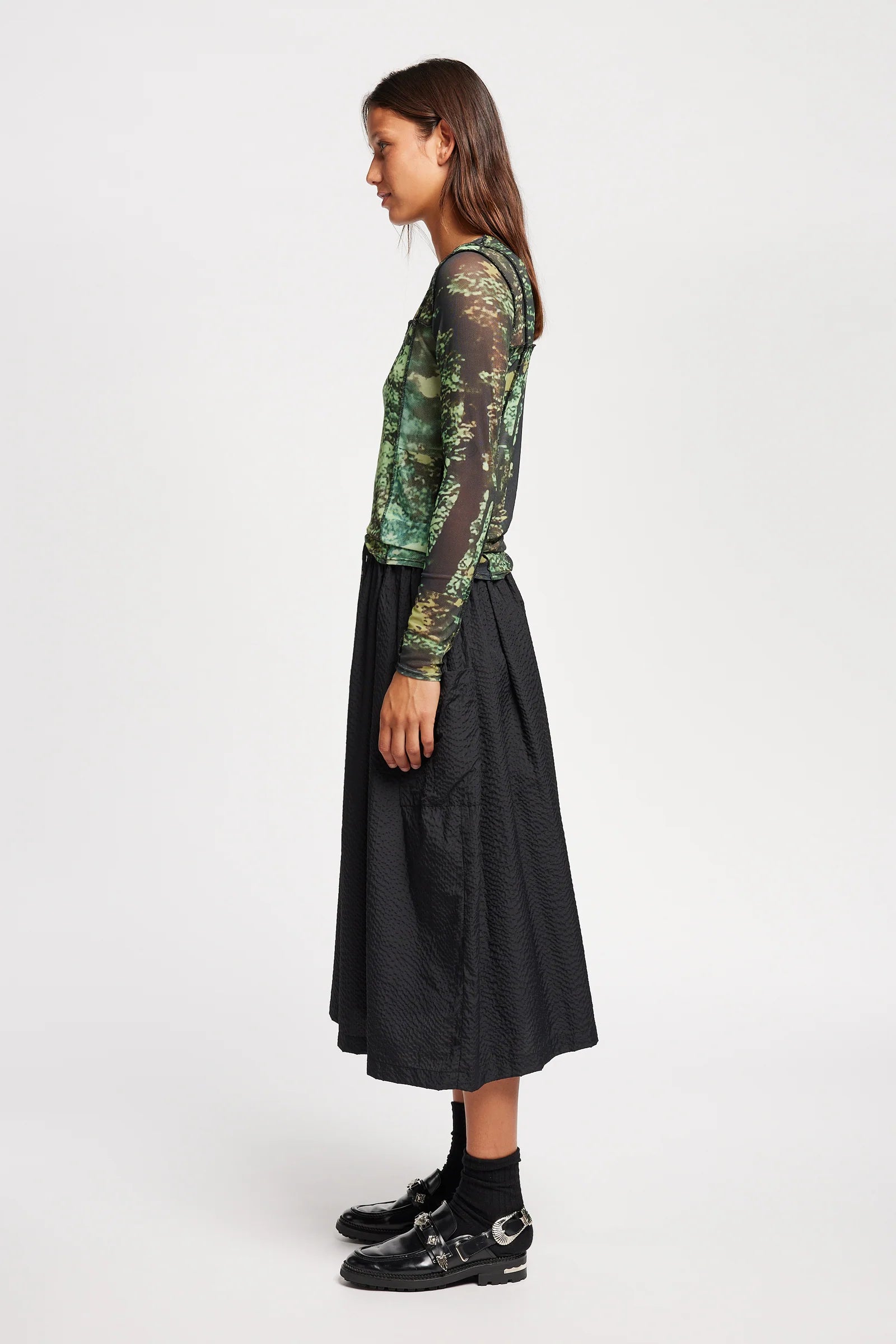 Kloke - Inlet Stretch Top - Green Print