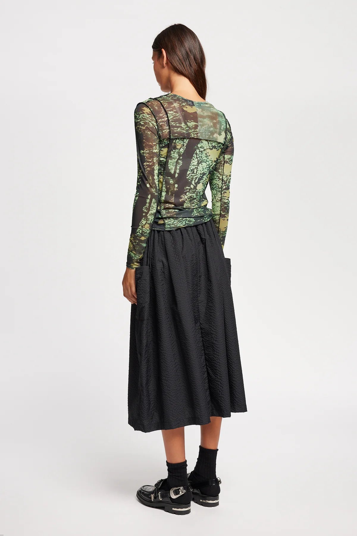 Kloke - Inlet Stretch Top - Green Print