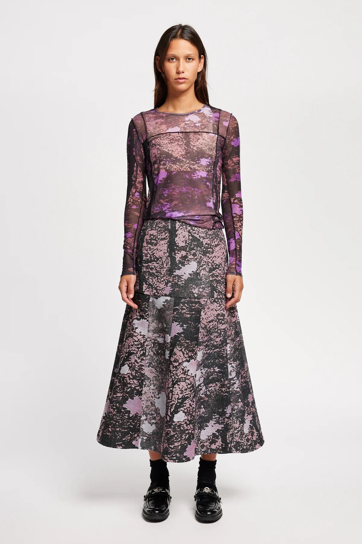 Kloke - Inlet Stretch Top - Purple Print