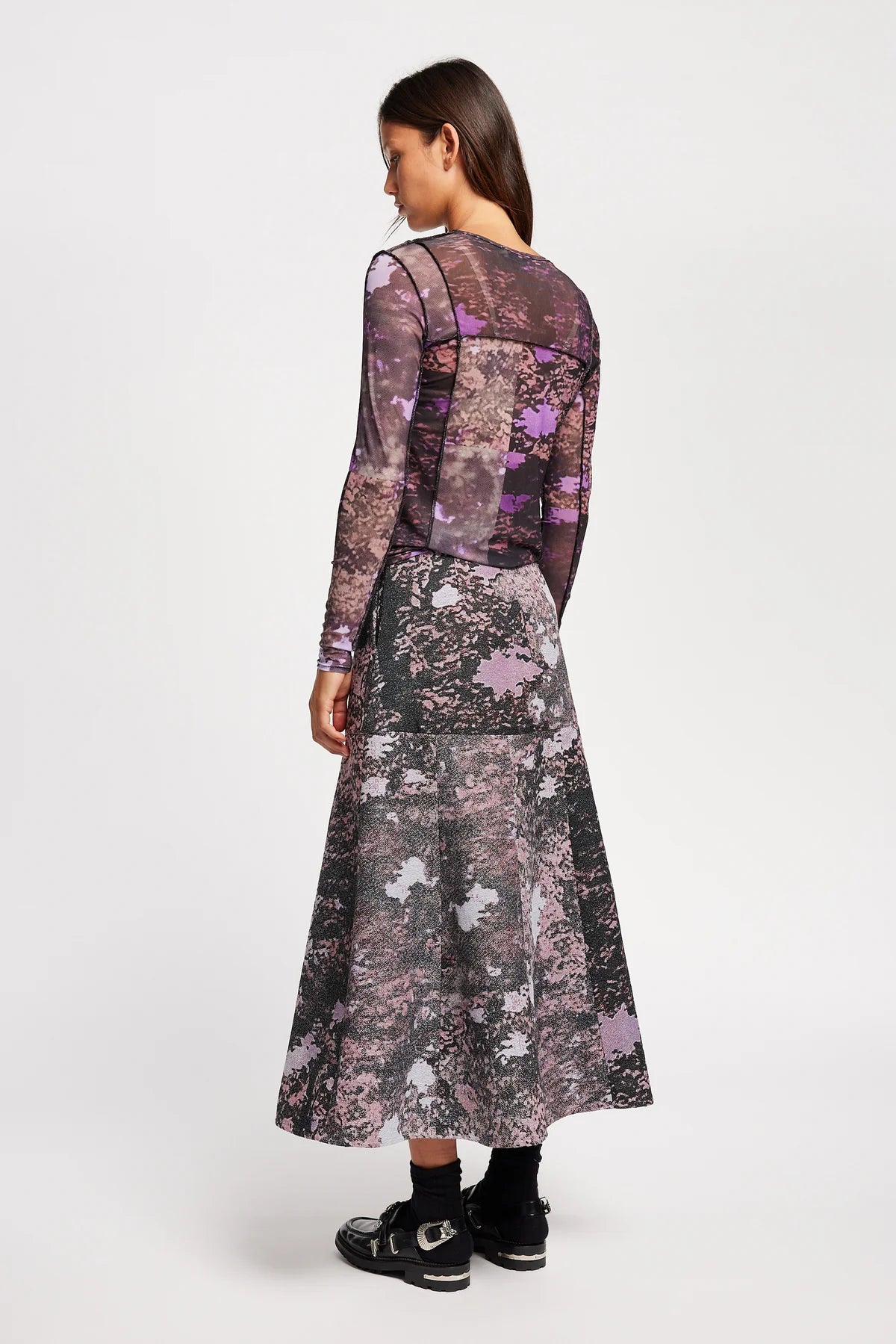 Kloke - Inlet Stretch Top - Purple Print