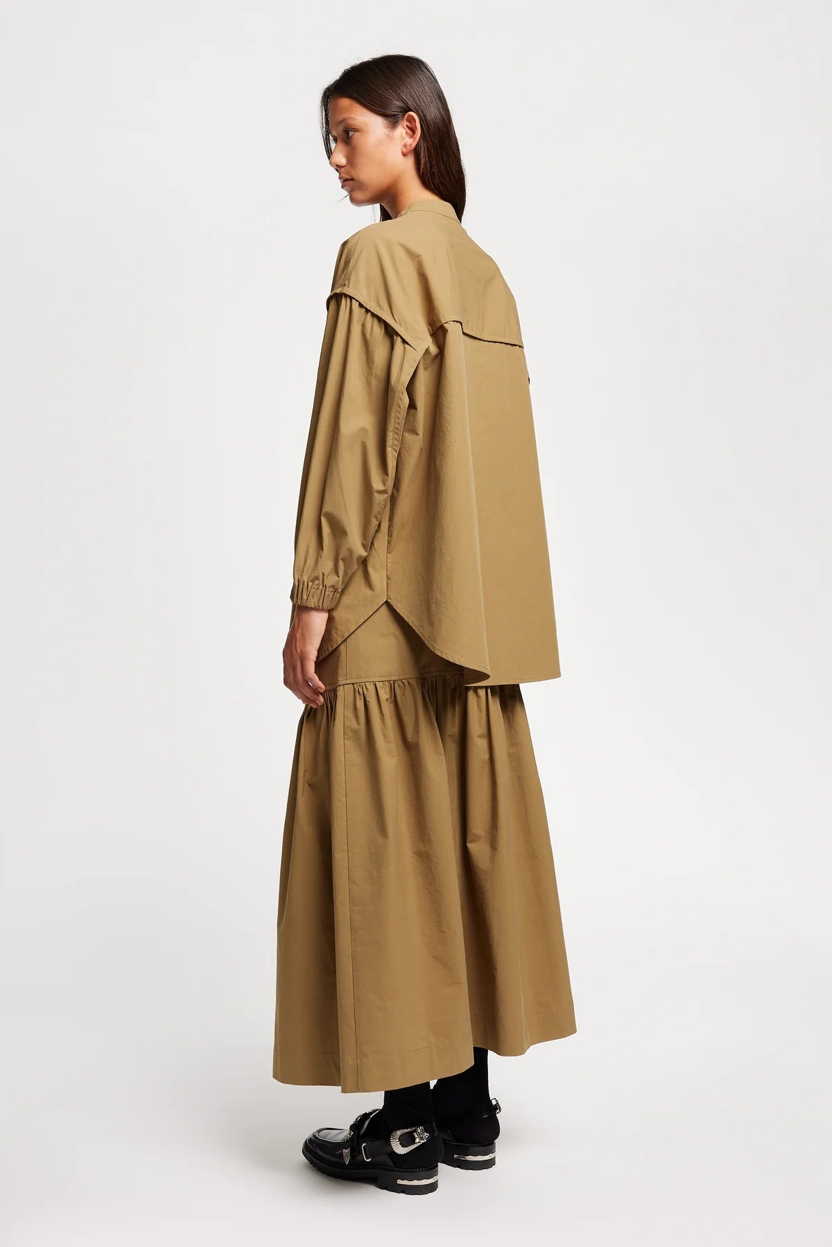 Kloke - Transit Gathered Blouse - Dusty Olive