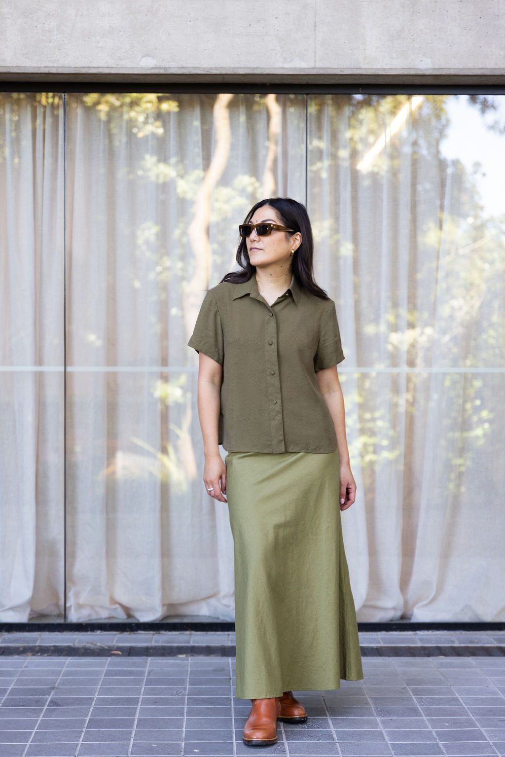 Annie - Sunday Blouse - Sage