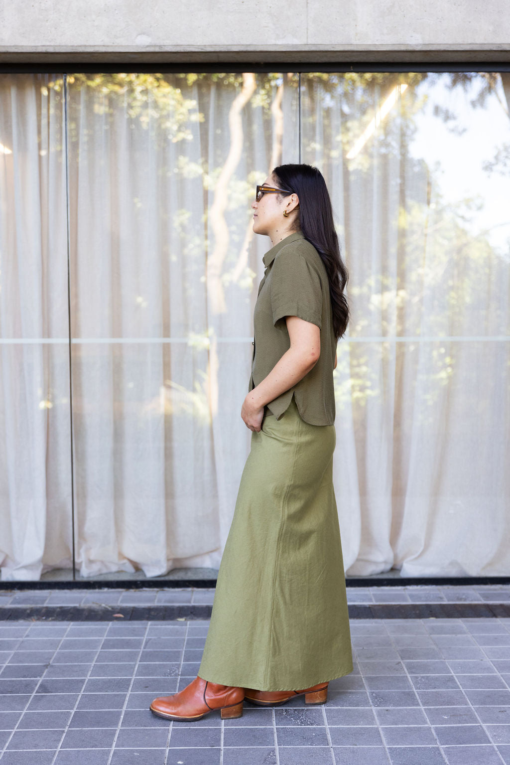 Annie - Sunday Blouse - Sage