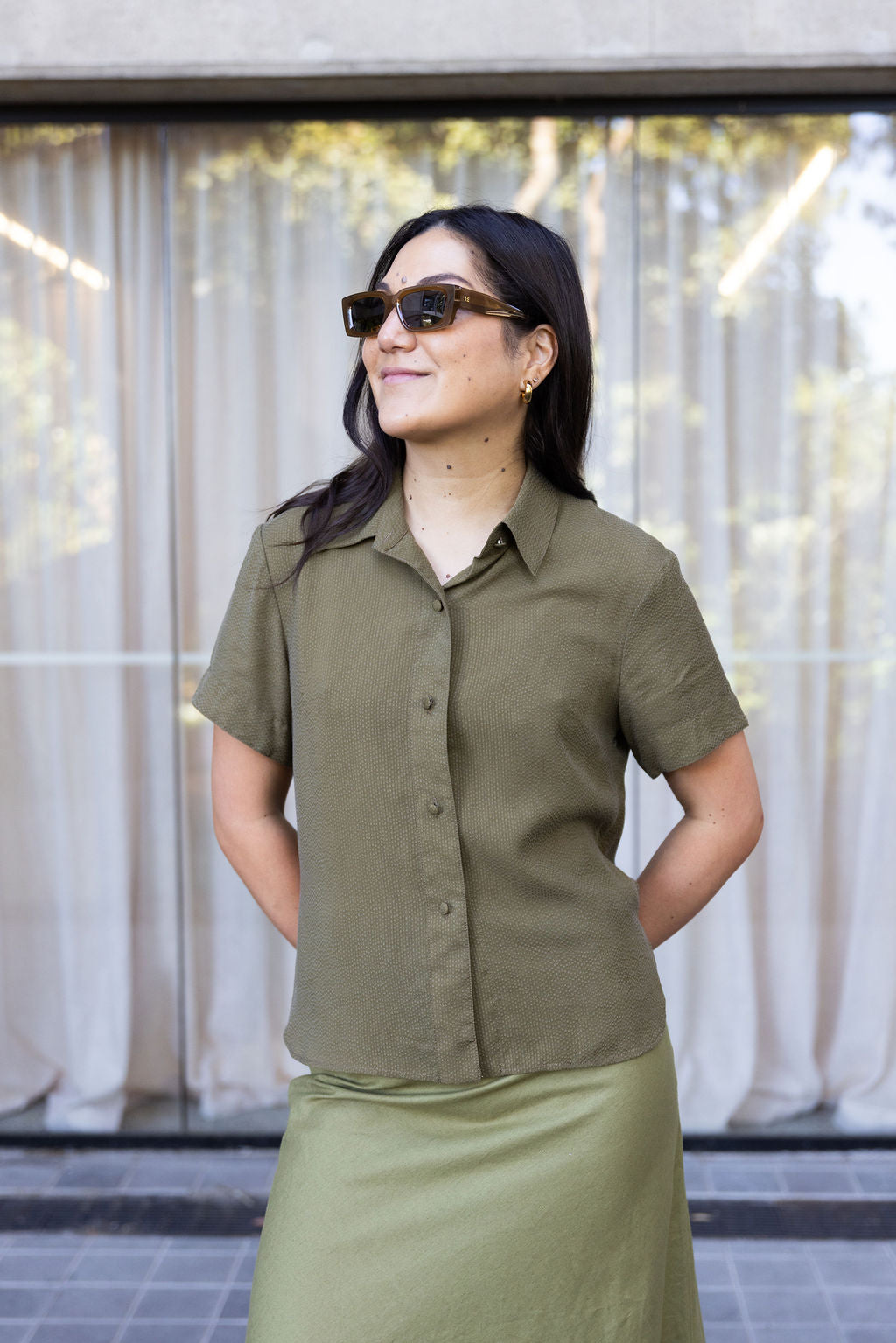 Annie - Sunday Blouse - Sage