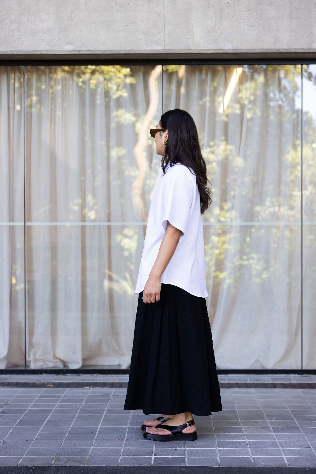 Annie - Harbor Shirt - White Linen