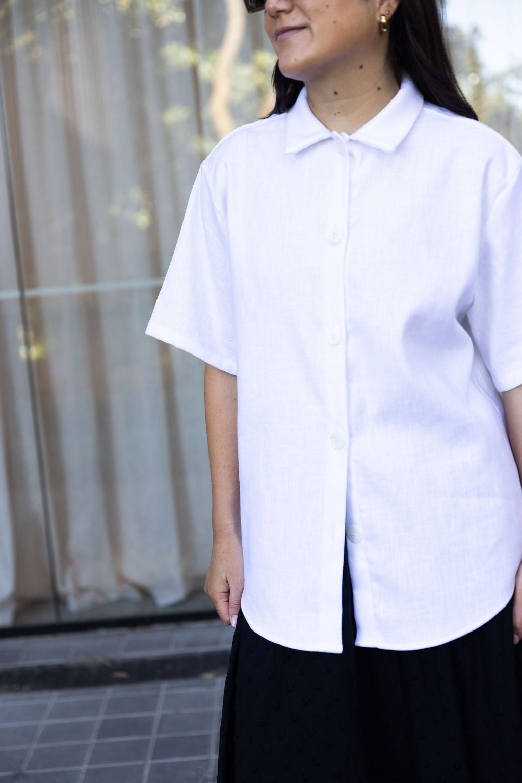 Annie - Harbor Shirt - White Linen
